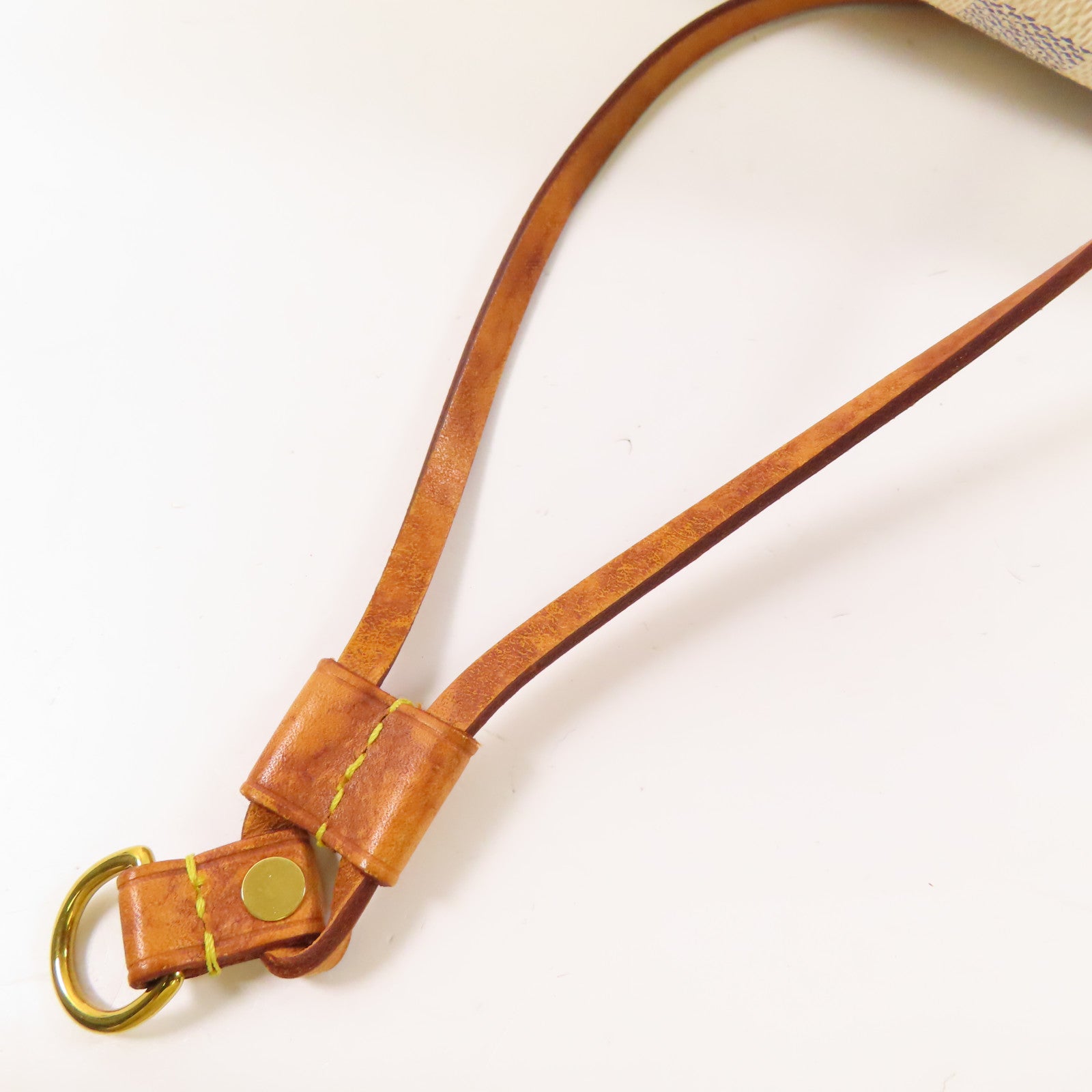LOUIS VUITTON Damier Azur Neverfull MM金扣手挽袋