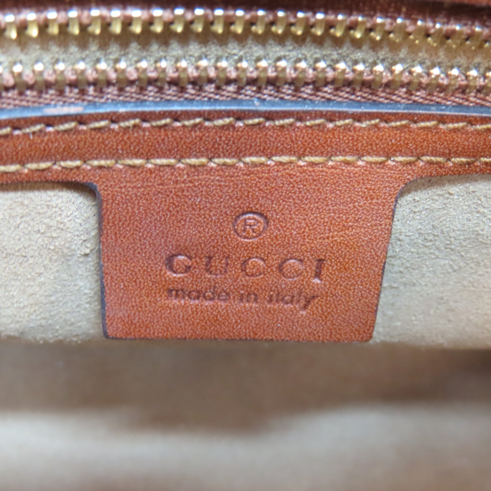 GUCCI 【激減優惠】GG Supreme Zip Tote金扣手挽肩背兩用袋啡色