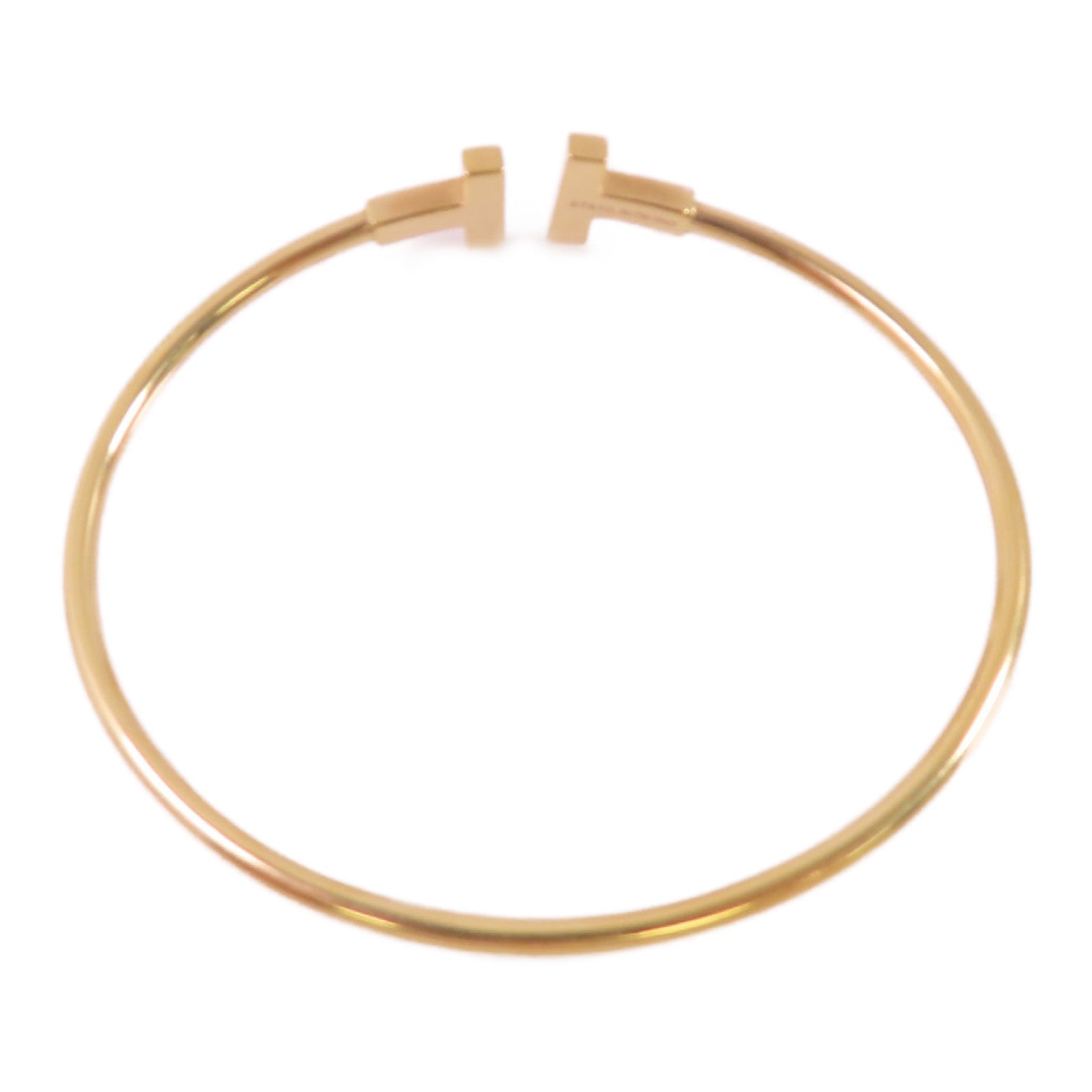 TIFFANY＆CO 18K玫瑰金T Wire Diamond Bracelet手鏈金色
