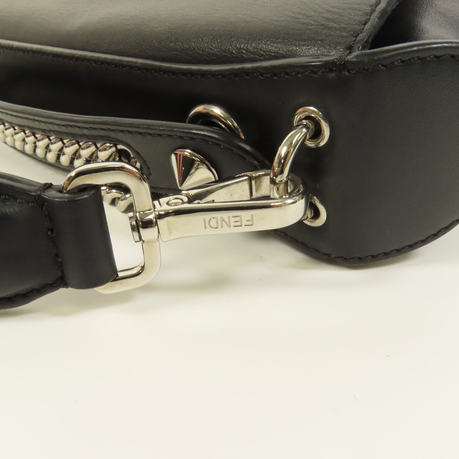 FENDI 牛皮皮革Back to School銀扣背包手挽袋兩用