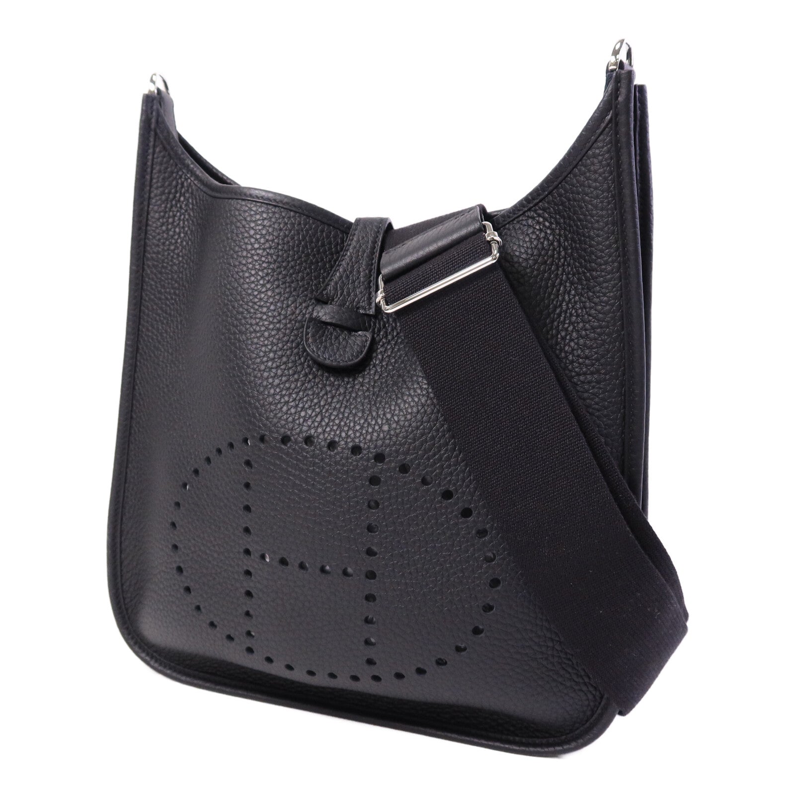 HERMES Clemence皮革Evelyne PM肩背袋Noir