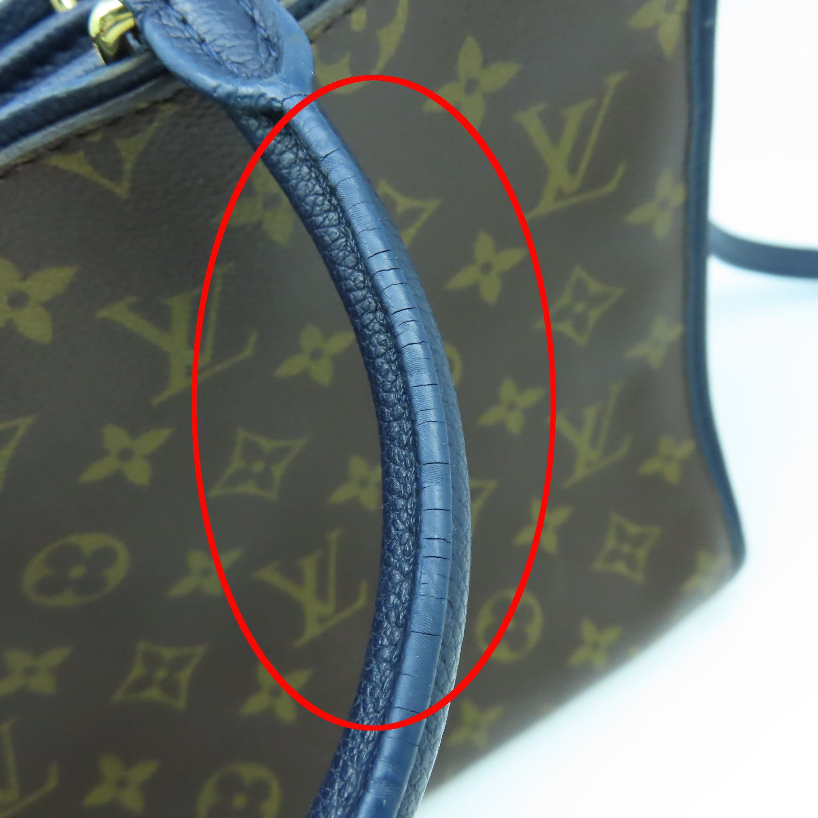 LOUIS VUITTON Monogram Popincourt MM金扣手挽肩背兩用袋啡色/藍色