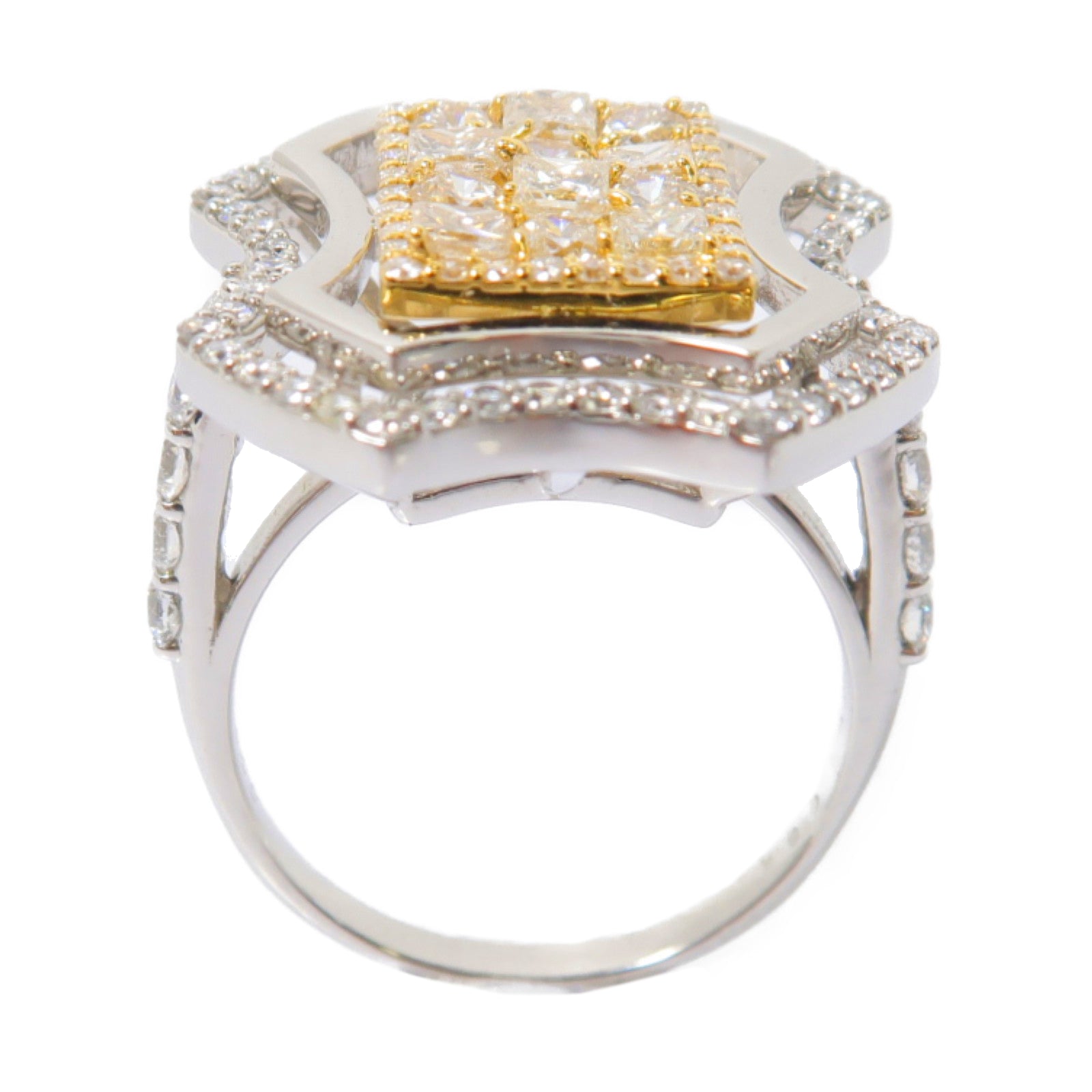 JEWELRY PT950鉑金/18K黃金Diamond Ring 2.00ct鑚石戒指US#6.5