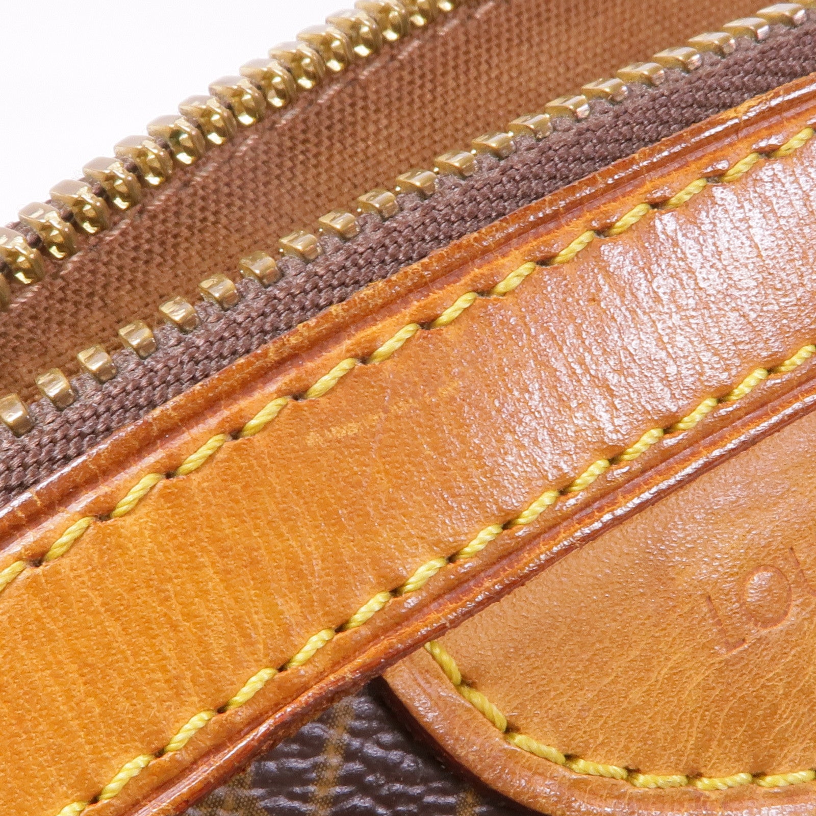 LOUIS VUITTON Monogram Tivoli PM金扣手挽袋棕色