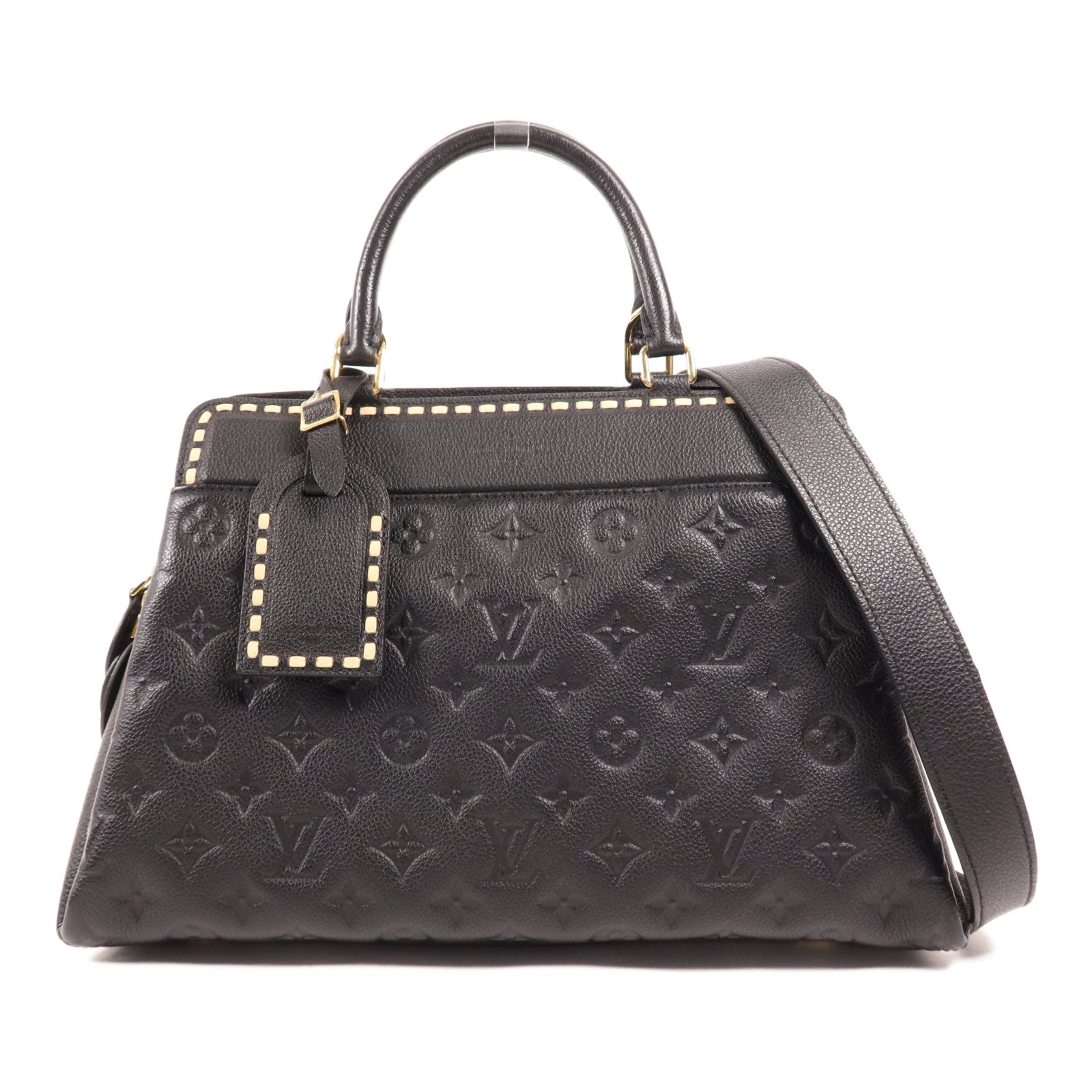 LOUIS VUITTON Monogram Empreinte Vosges MM金扣手挽肩背兩用袋