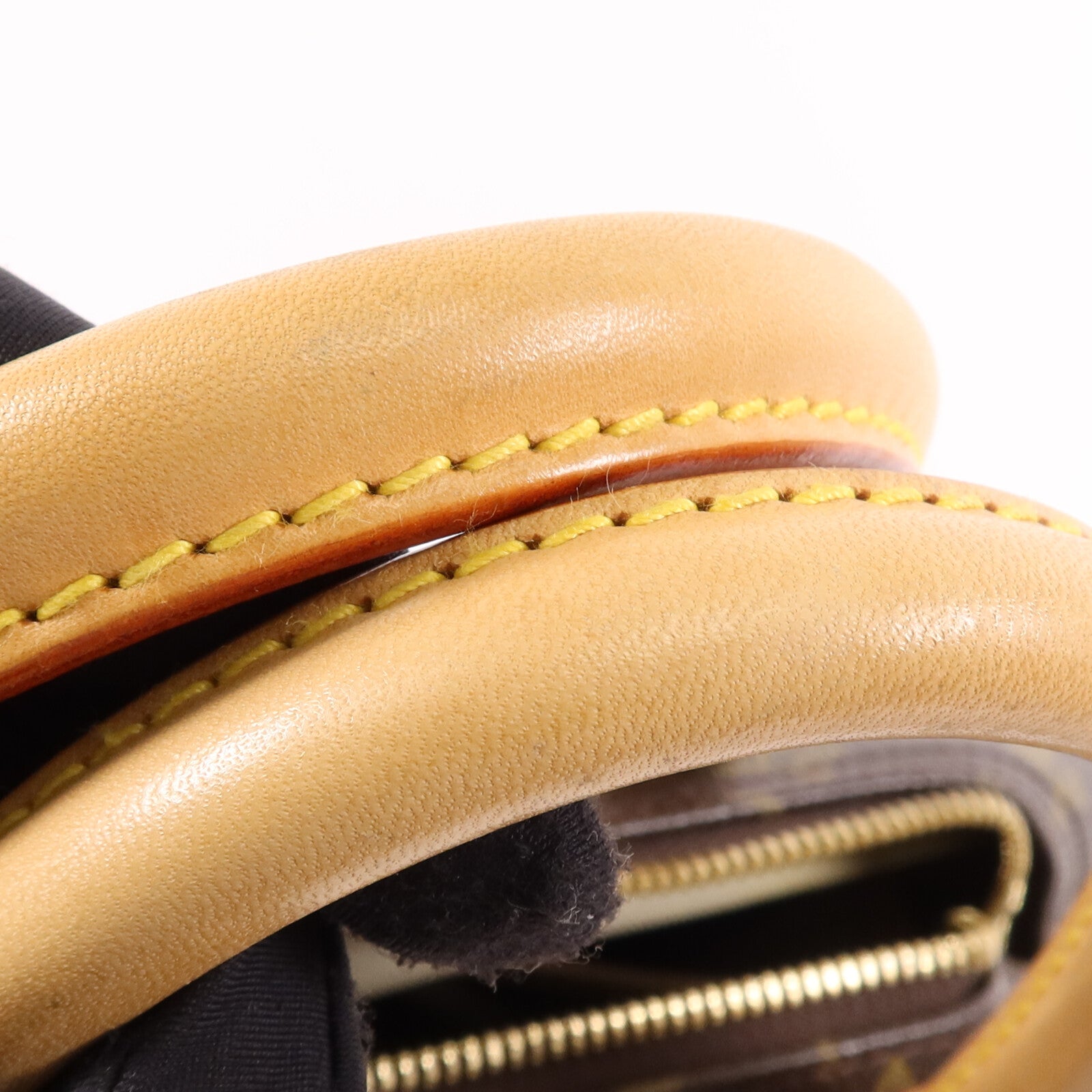 LOUIS VUITTON Monogram Deauville金扣手挽袋棕色