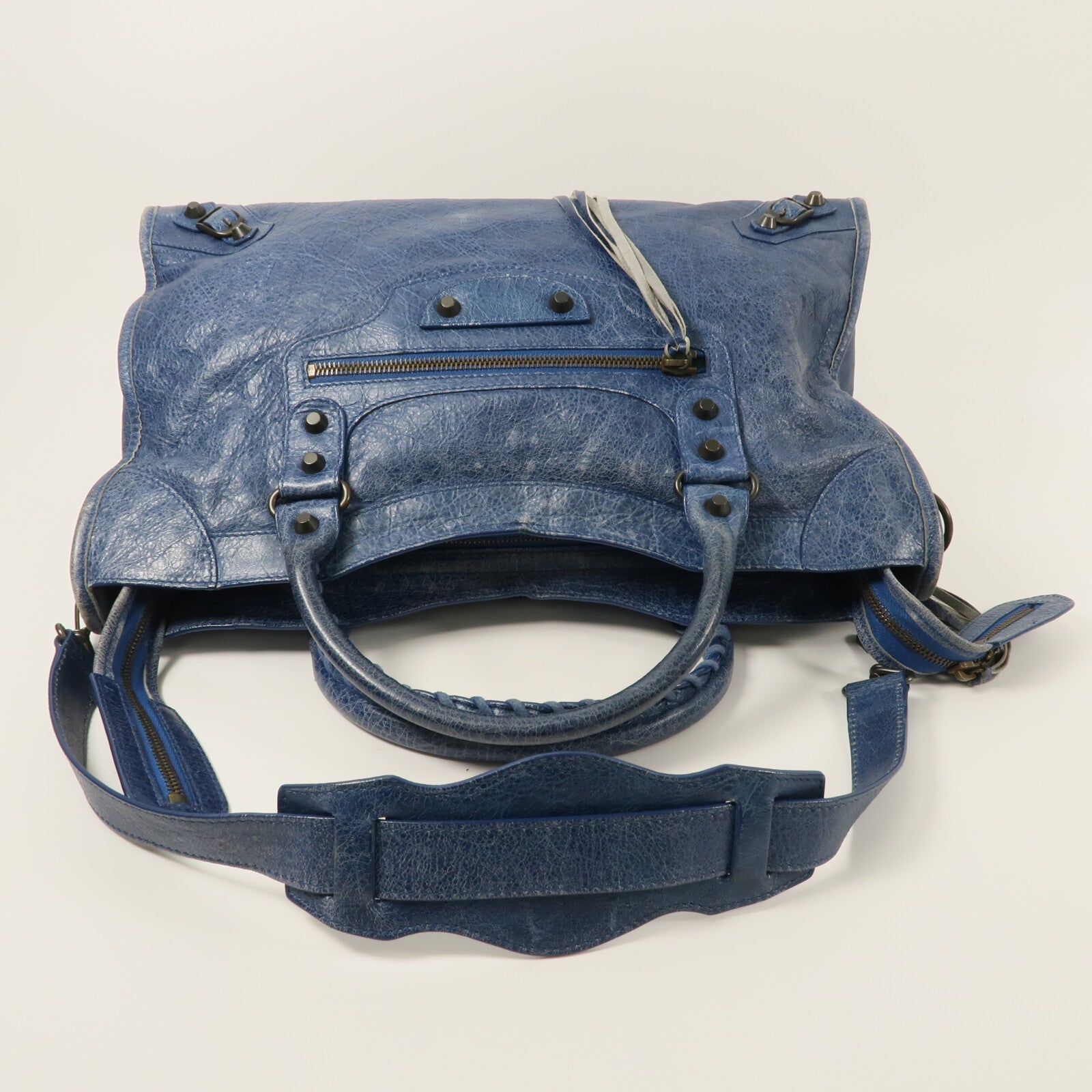 BALENCIAGA 羊皮皮革City手挽肩背兩用袋
