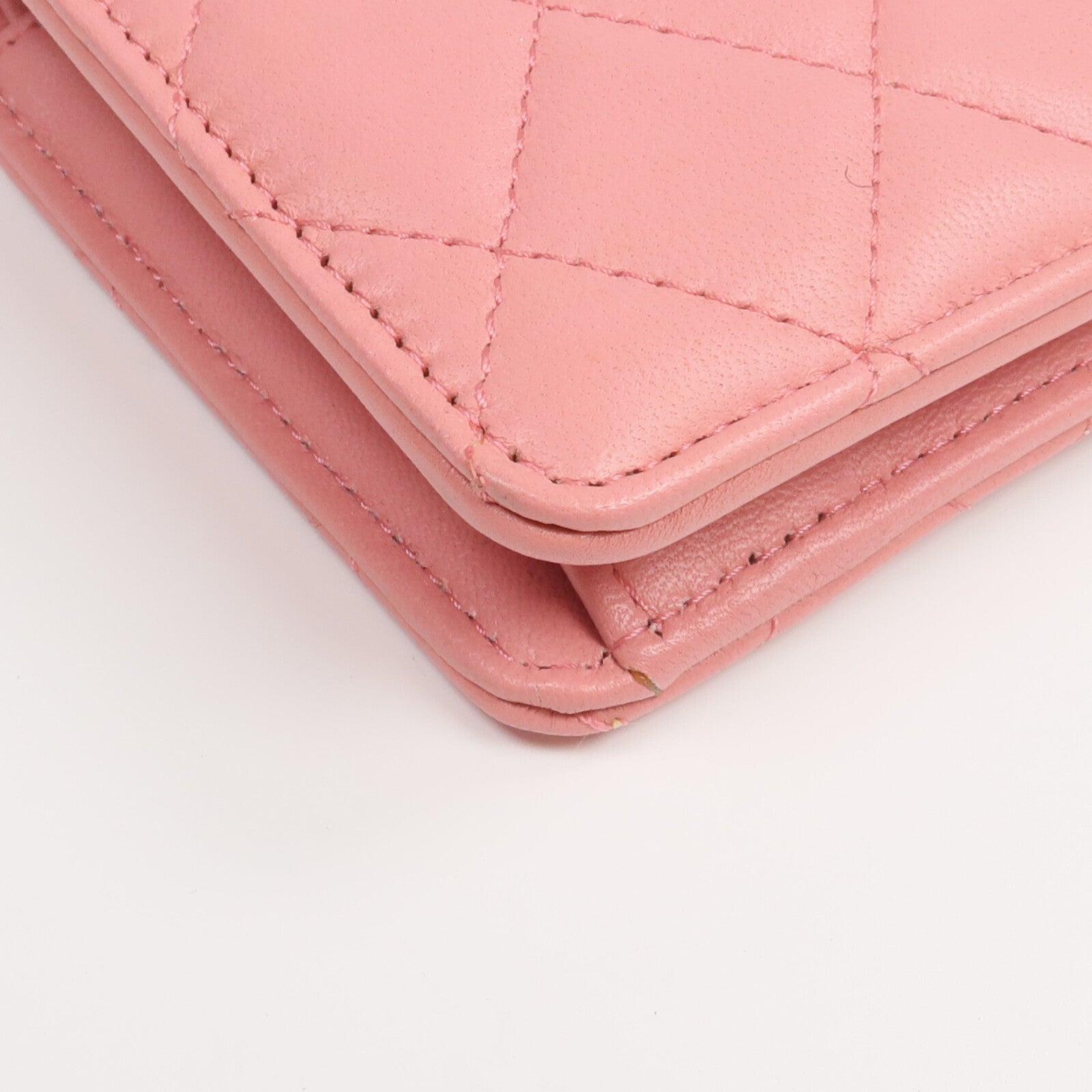 CHANEL 羊皮皮革Long Wallet銀扣長錢包