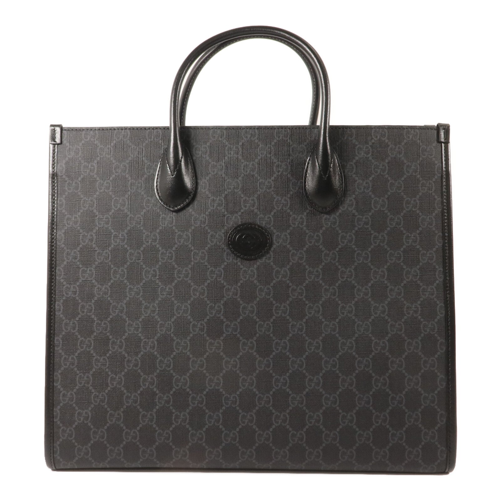 GUCCI 塗層帆布Supreme Interlocking G Medium Tote Bag手挽袋