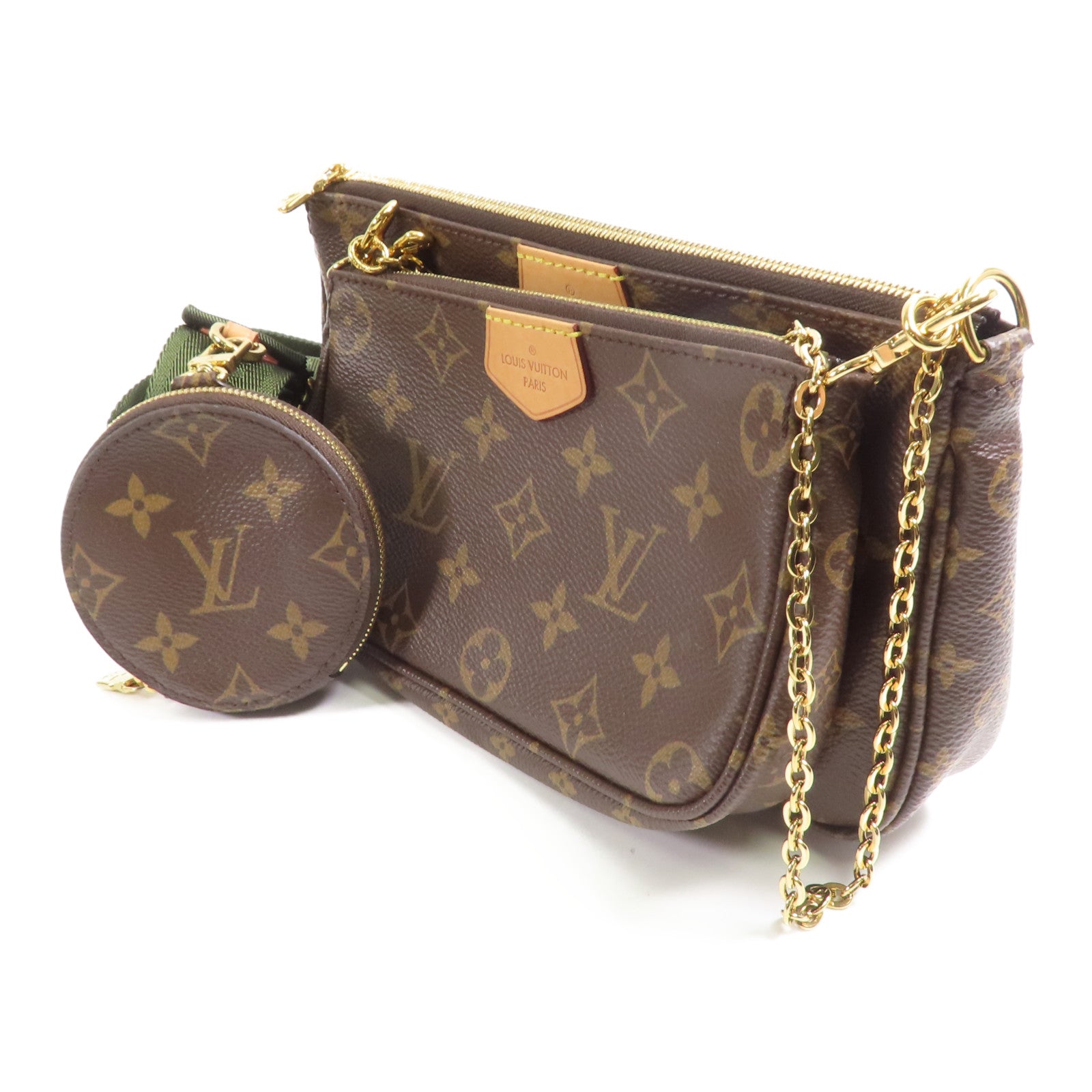 LOUIS VUITTON Monogram Multi Pochette Accessories金扣肩背袋