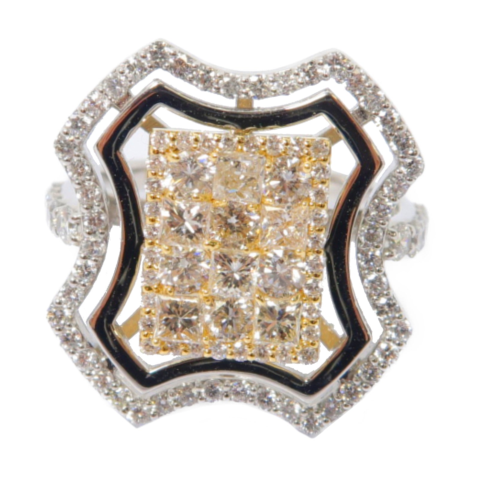 JEWELRY PT950鉑金/18K黃金Diamond Ring 2.00ct鑚石戒指US#6.5