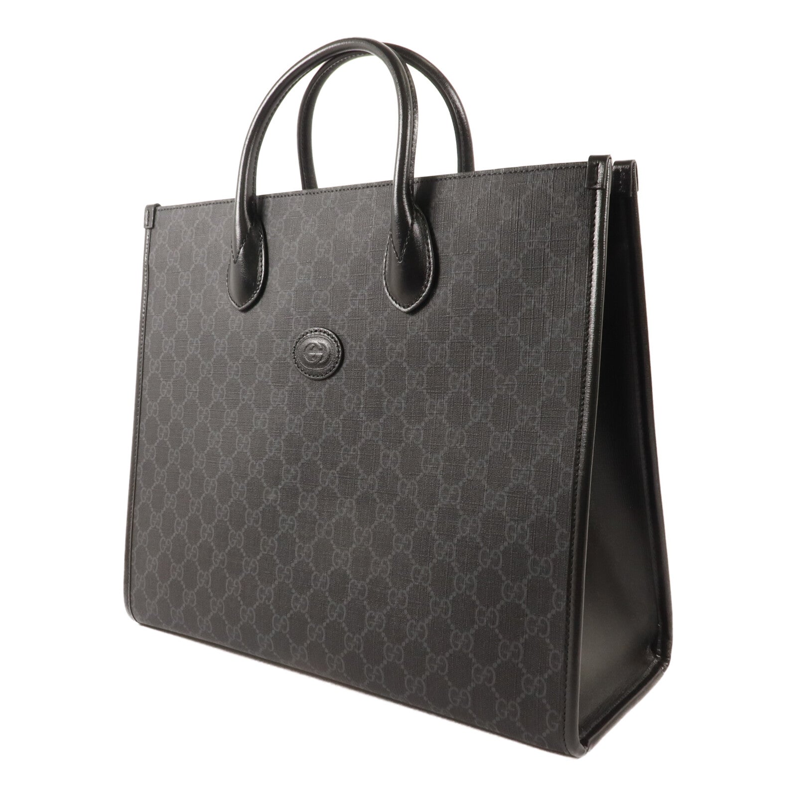 GUCCI 塗層帆布Supreme Interlocking G Medium Tote Bag手挽袋
