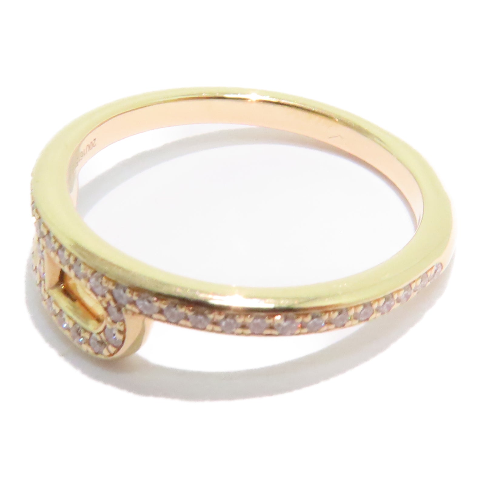 HERMES 18K玫瑰金Link D RingHermes#50 US#5