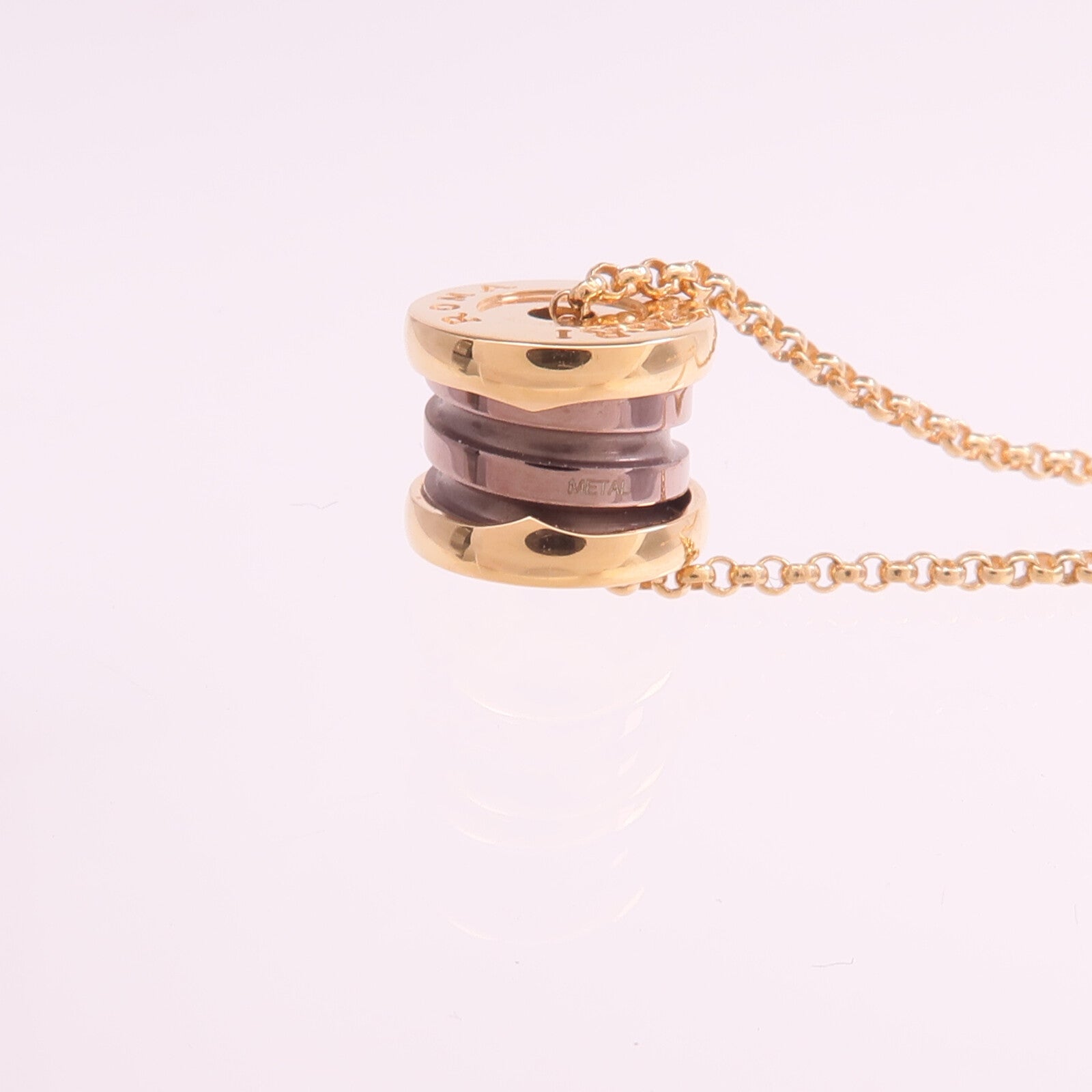 BVLGARI 18K玫瑰金/陶瓷B-zero1 Necklace項鍊