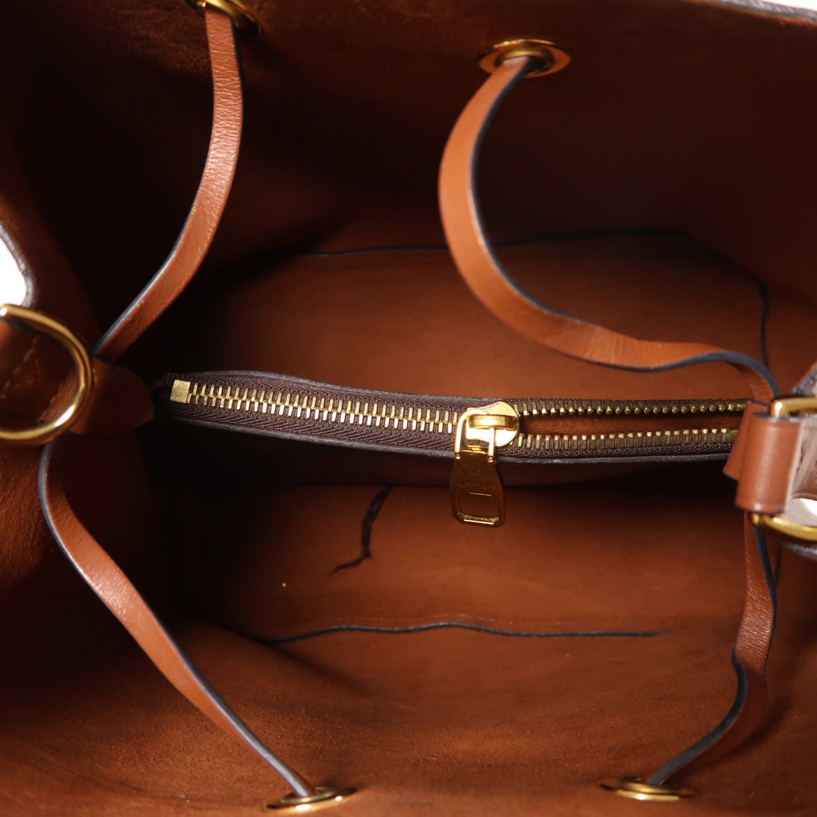 LOUIS VUITTON Monogram NeoNoe MM金扣肩背袋棕色