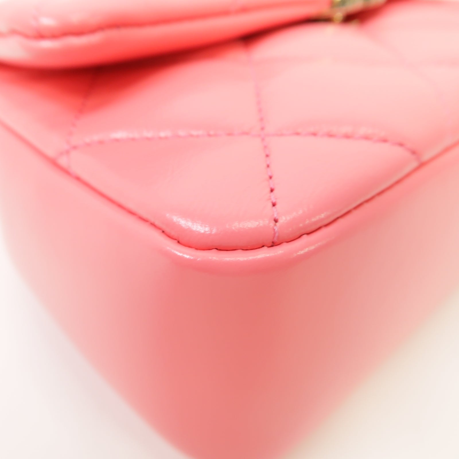 CHANEL 【激減優惠】菱格牛皮皮革Cruise 2 Way Chain Shoulder Bag金扣手挽肩背兩用袋粉紅色