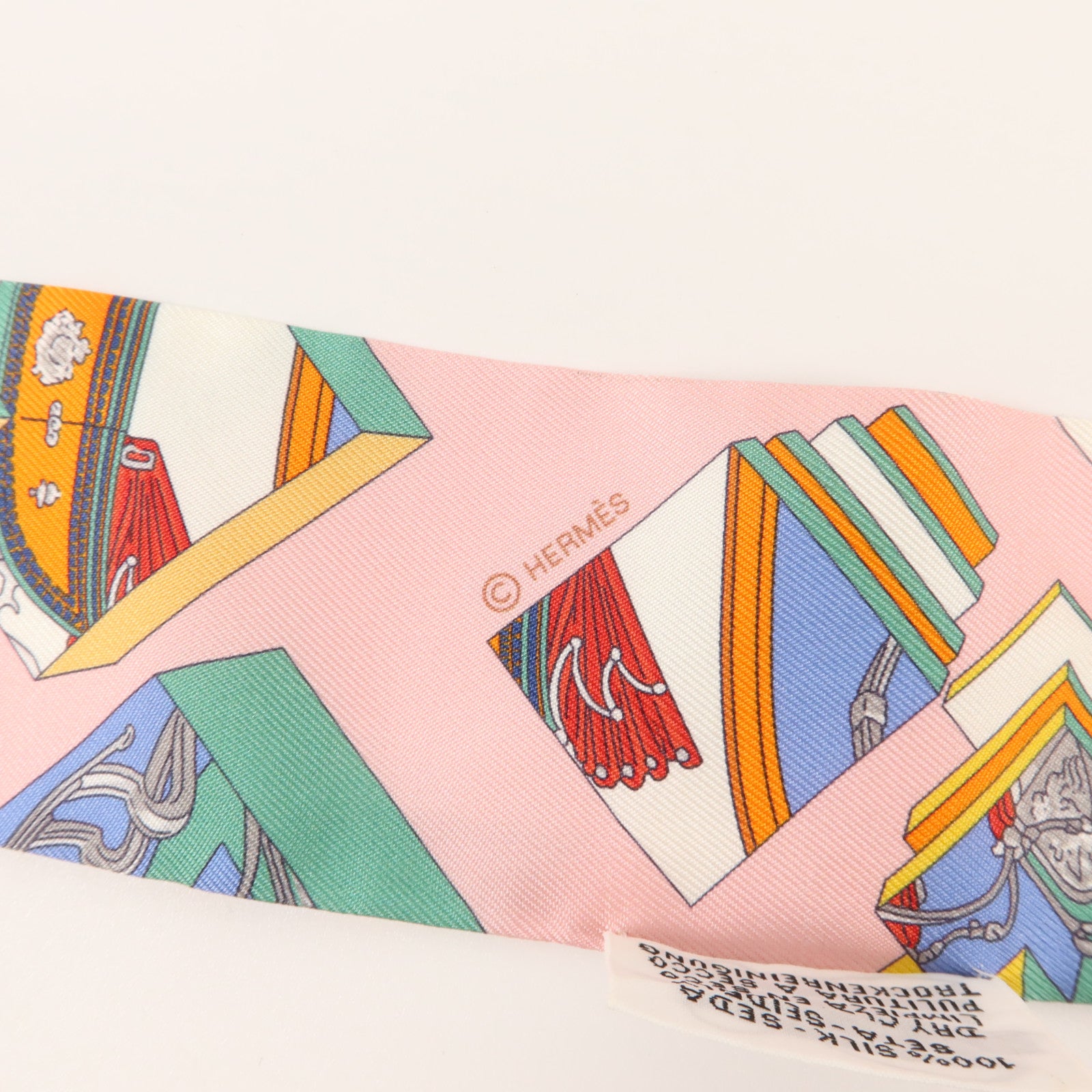 HERMES 絲質Twilly絲巾