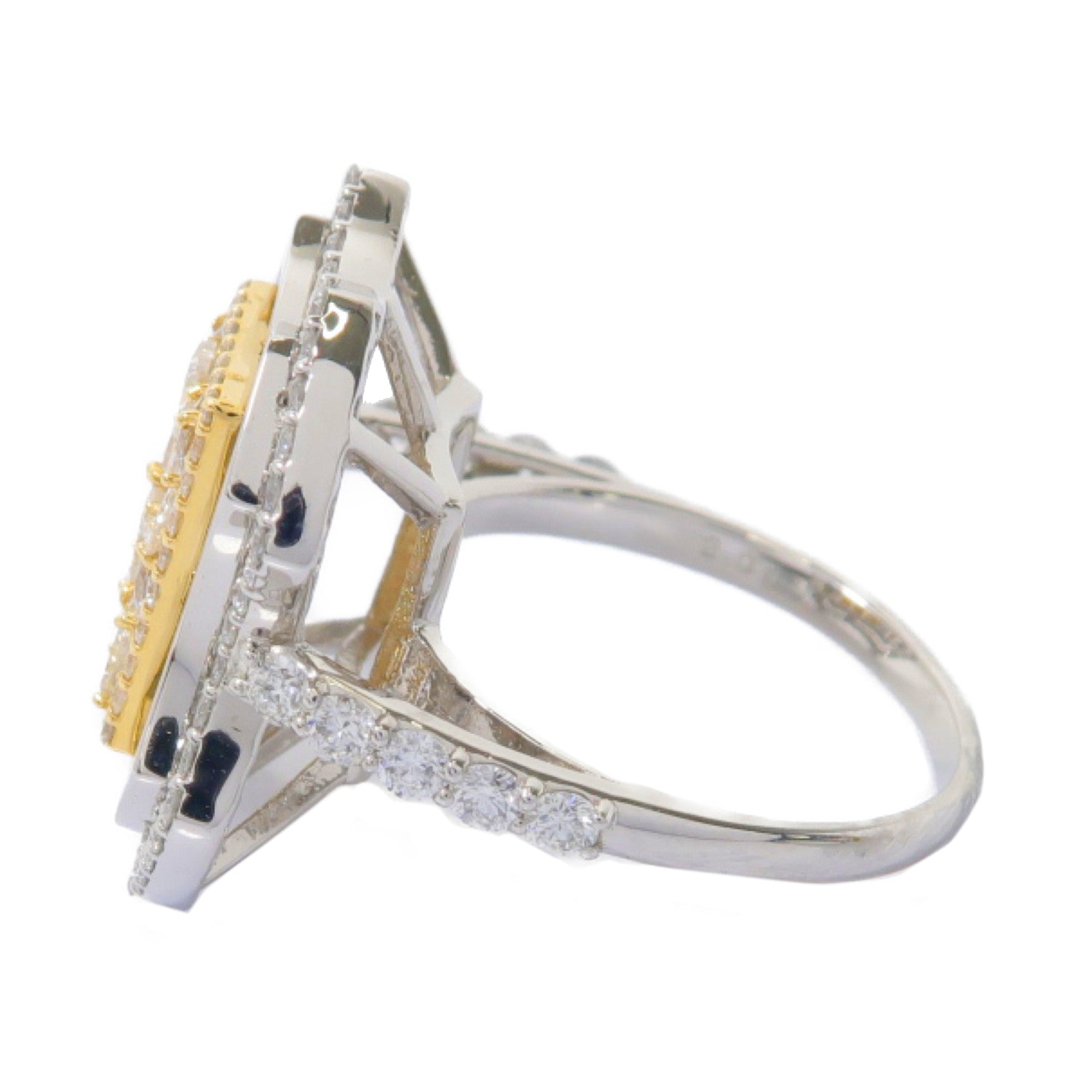 JEWELRY PT950鉑金/18K黃金Diamond Ring 2.00ct鑚石戒指US#6.5