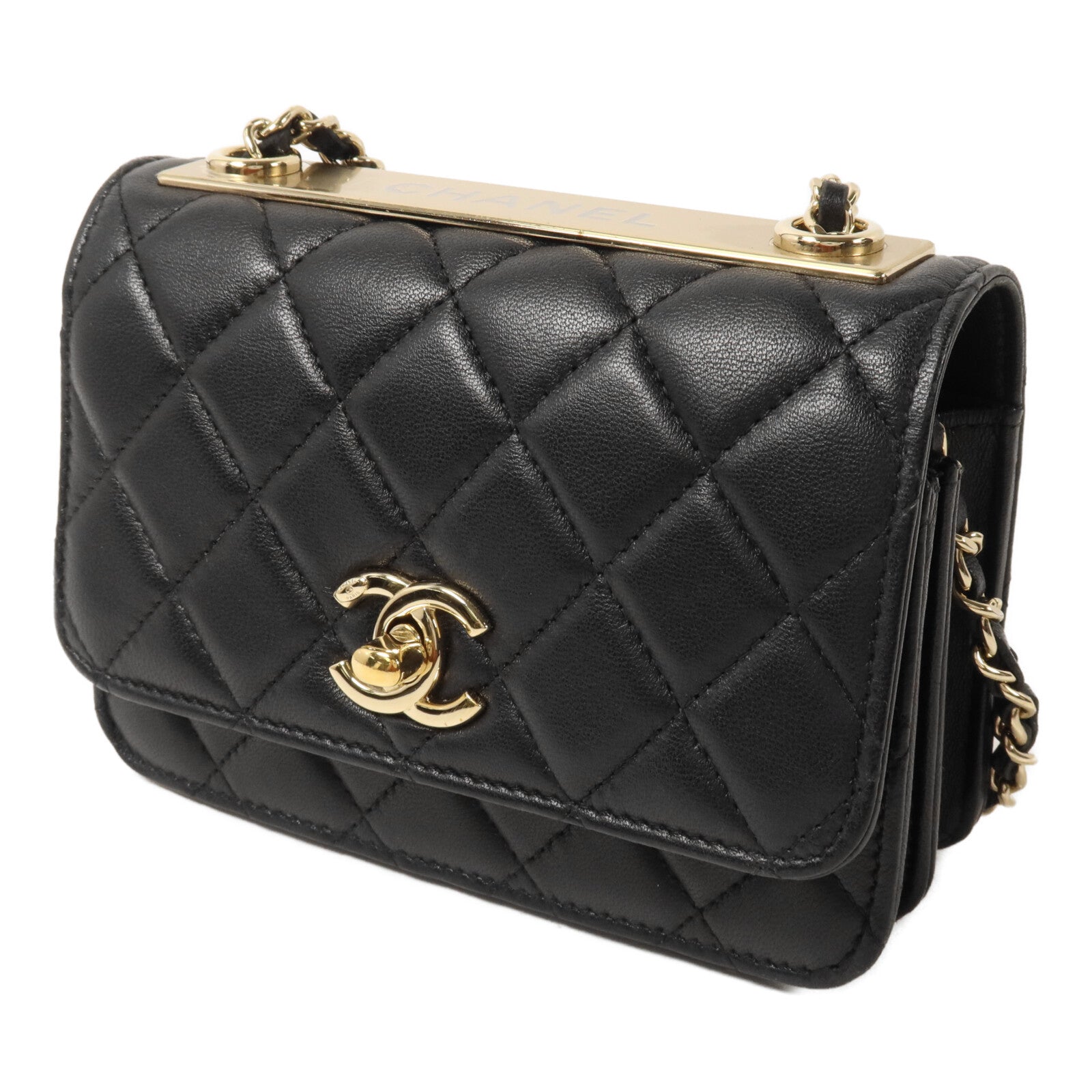 CHANEL 羊皮皮革Trendy CC Wallet On Chain鏈帶肩背袋
