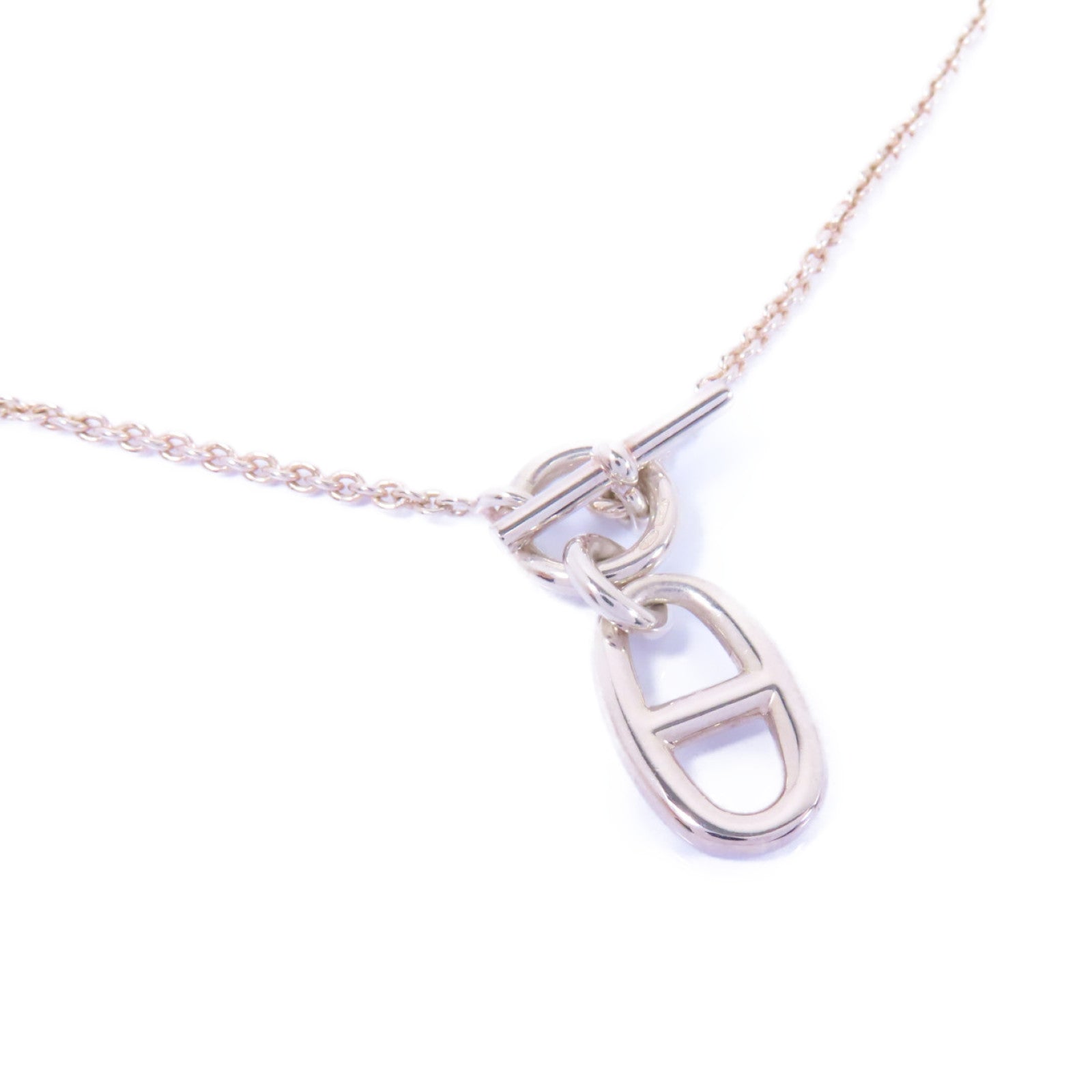 HERMES 925純銀Chaine D'ancre Pendant項鍊銀色