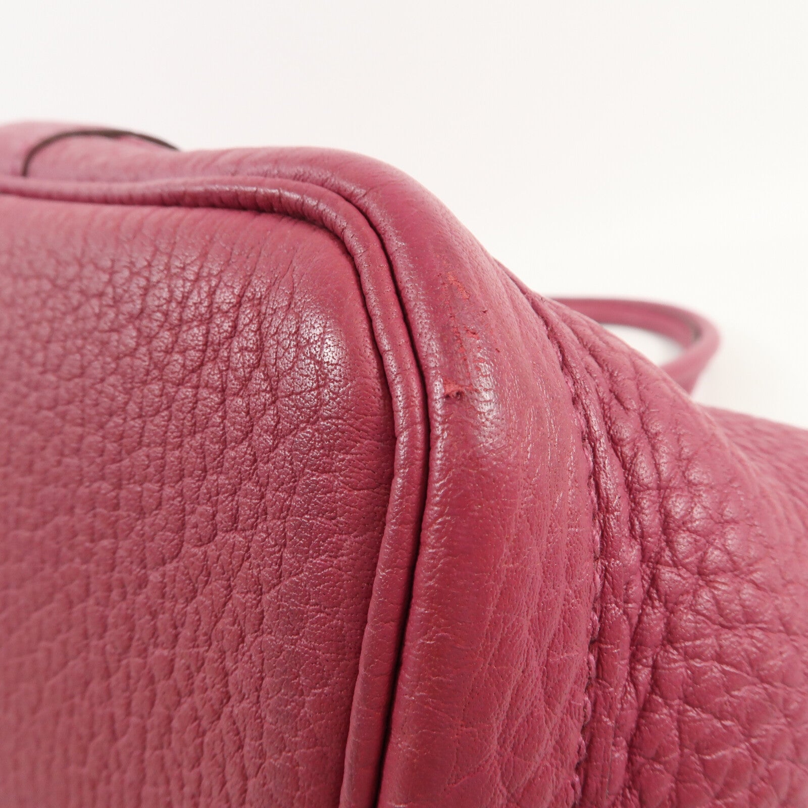 HERMES Clemence皮革Garden Party PM銀扣手挽袋Tosca