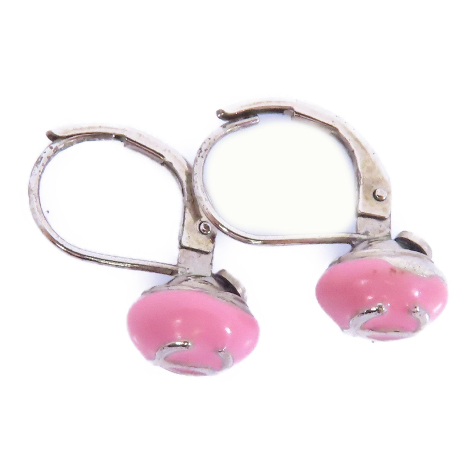 CHANEL PVC/金屬Earrings耳環銀色/粉紅色