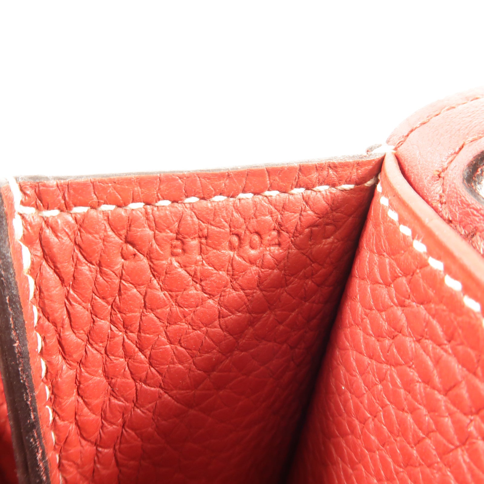 HERMES Clemence皮革Halzan 31手挽肩背兩用袋Rouge Grenat
