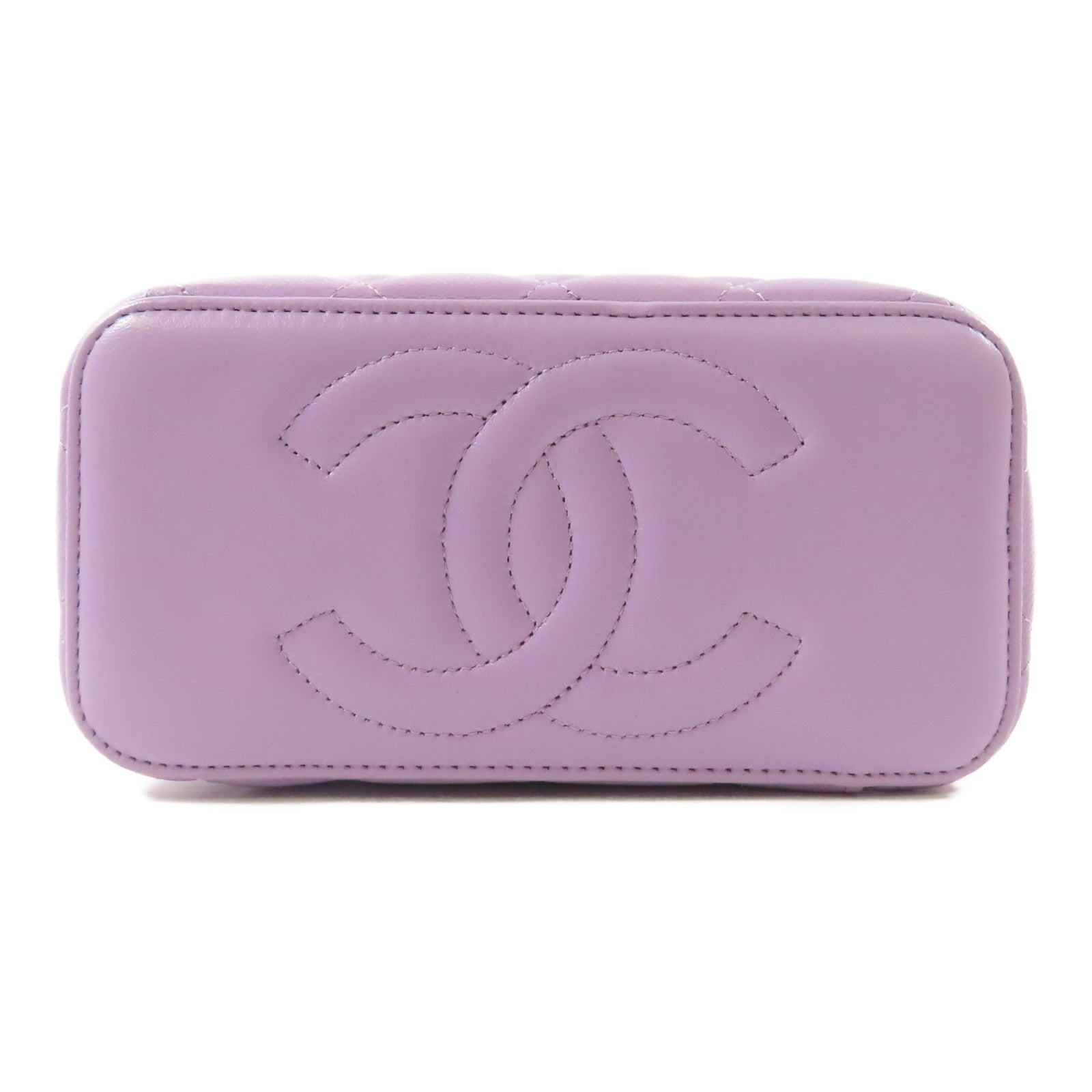 CHANEL 羊皮皮革Vanity Case金扣手挽肩背兩用袋