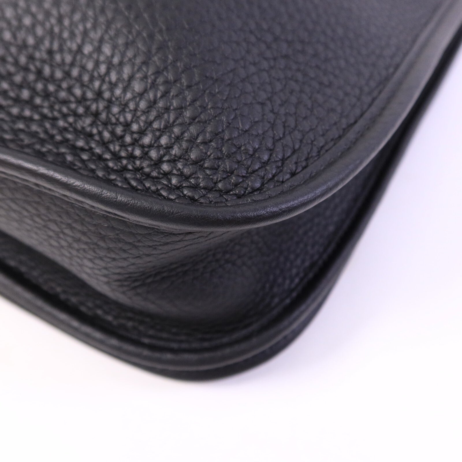 HERMES Clemence皮革Evelyne PM肩背袋Noir