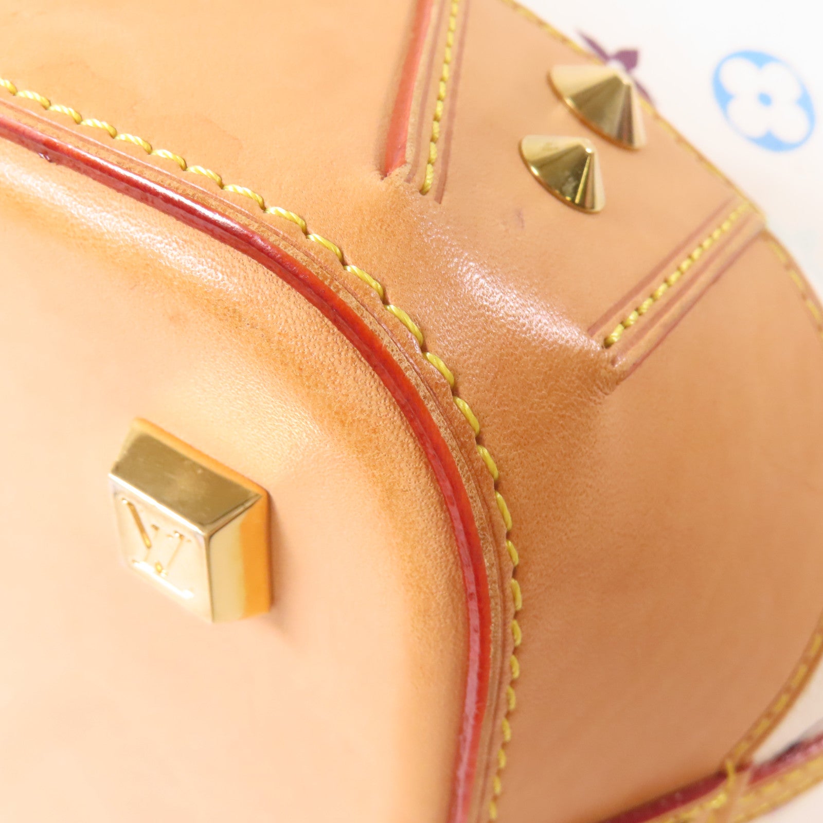 LOUIS VUITTON Monogram Multicolor Charlene MM金扣手挽肩背兩用袋白色/彩色