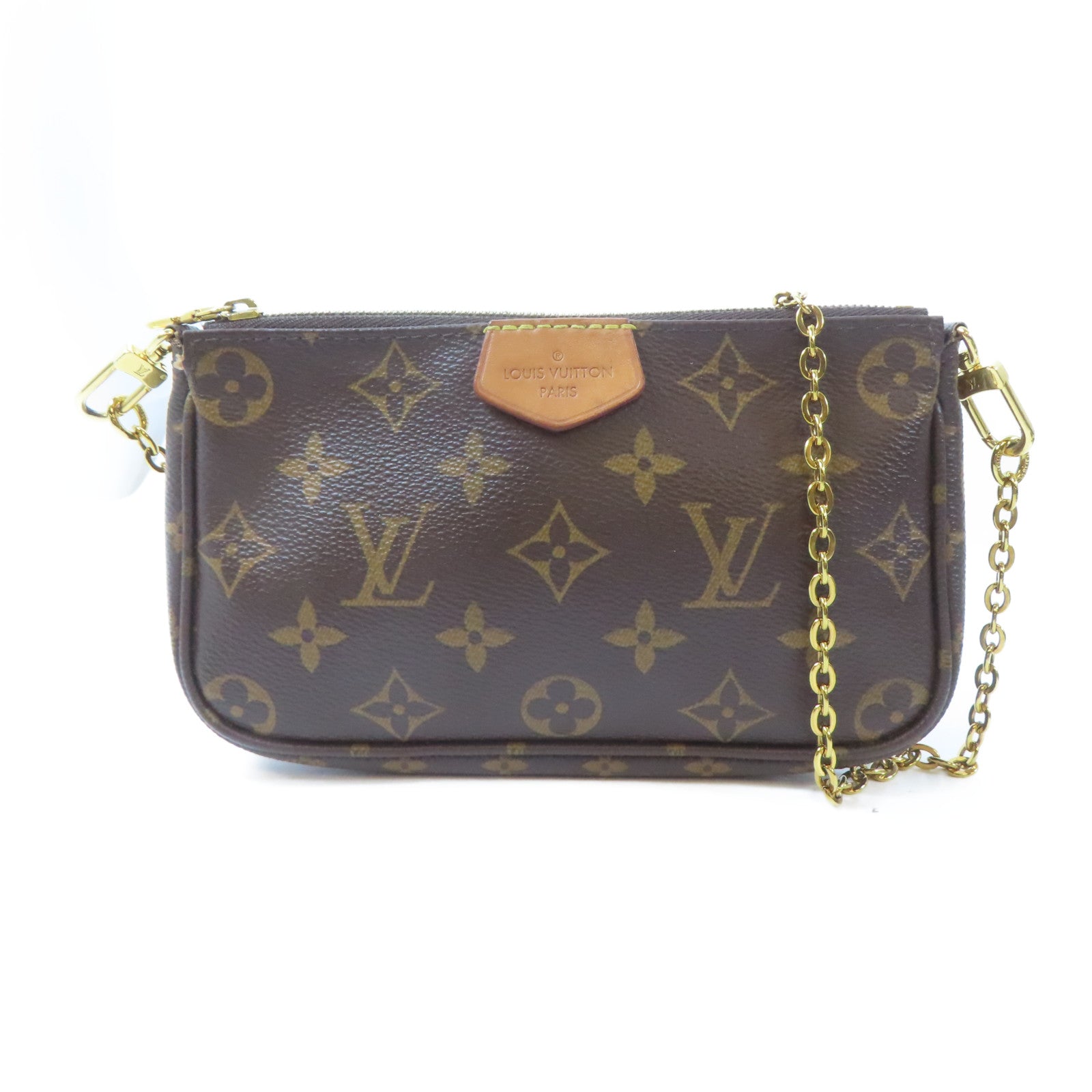 LOUIS VUITTON 【激減優惠】Monogram Multi Pochette Accessoires金扣手挽肩背兩用袋啡色