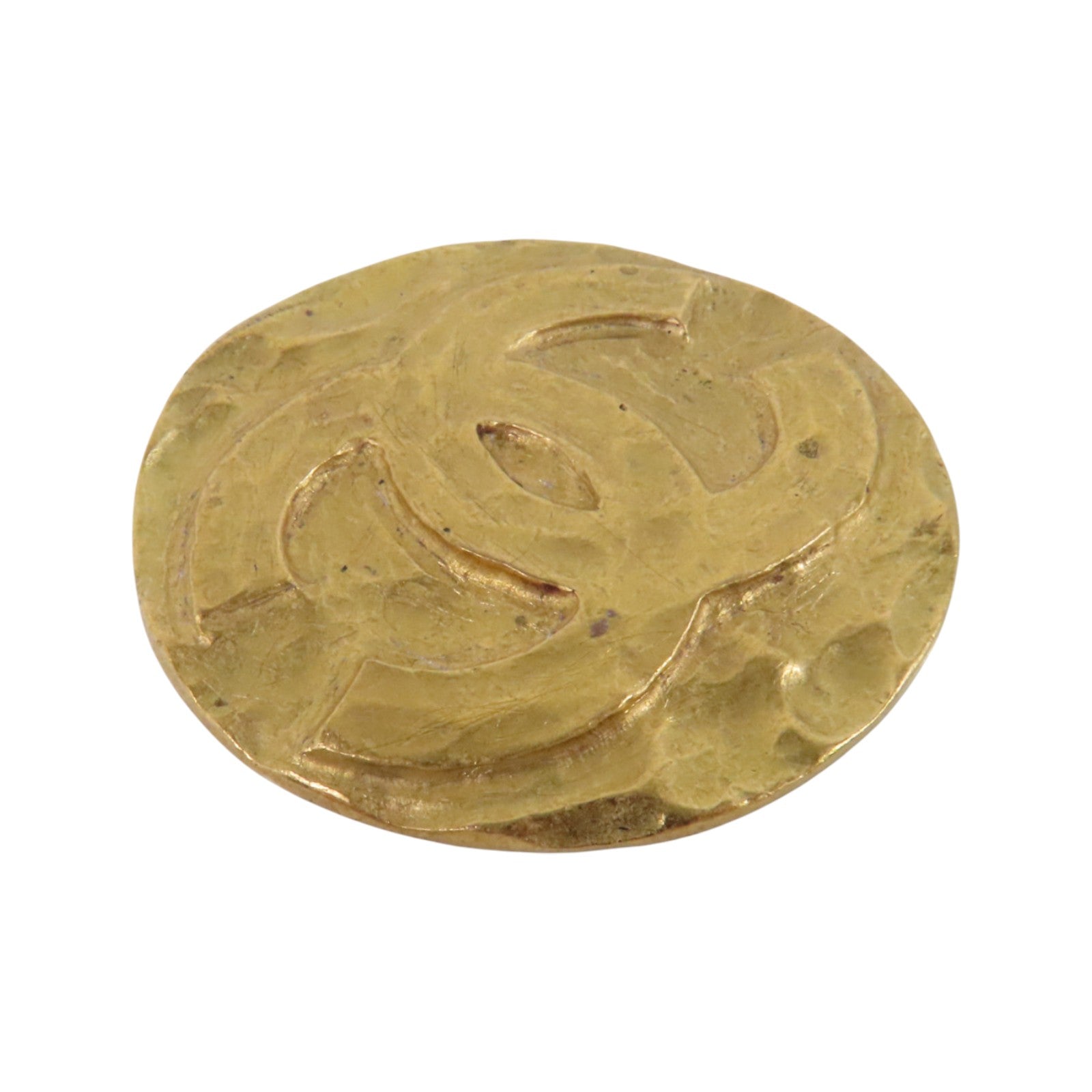 CHANEL 【激減優惠】金屬Vintage Round Brooch金扣胸針