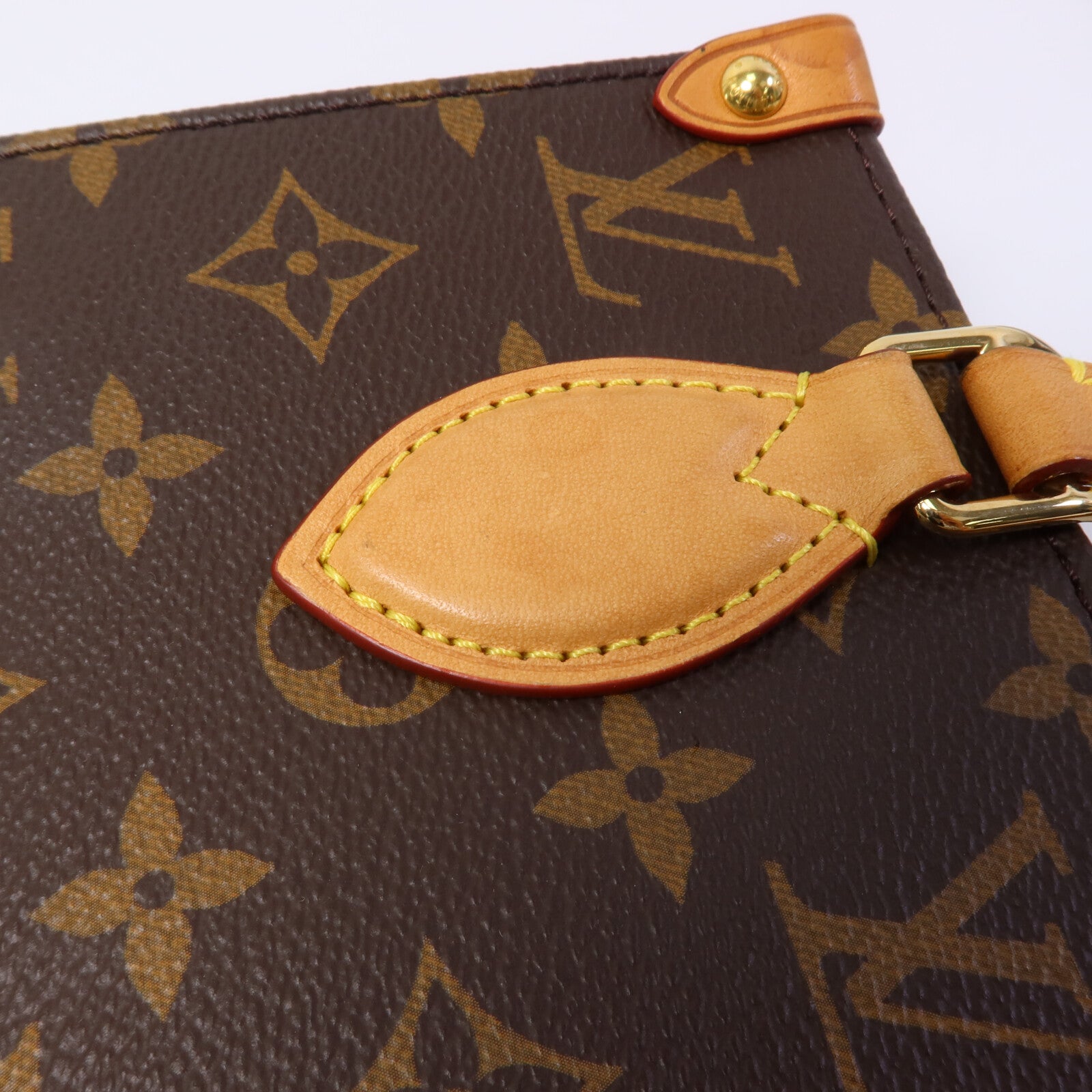 LOUIS VUITTON Monogram Sac Plat BB金扣手挽肩背兩用袋