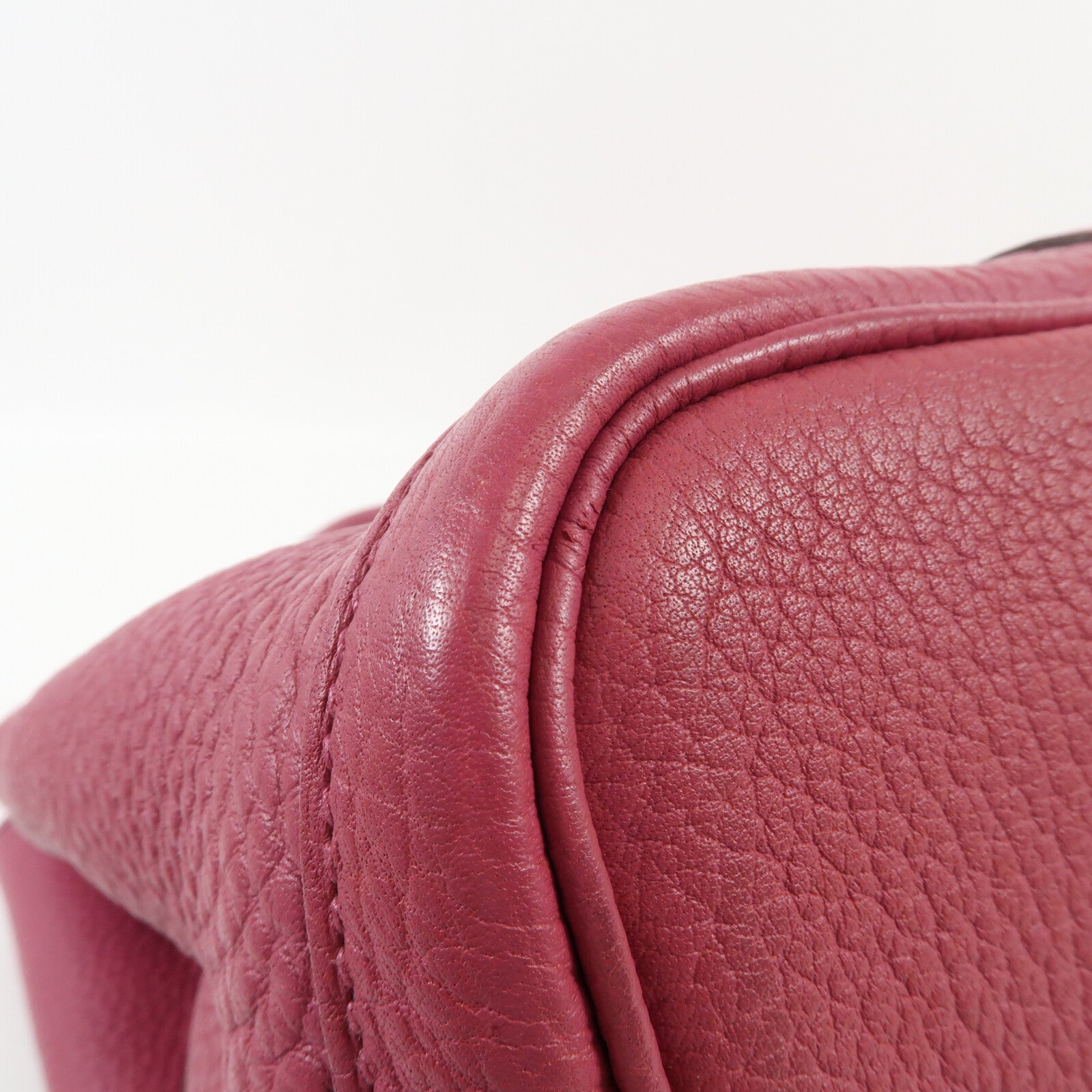 HERMES Clemence皮革Garden Party PM銀扣手挽袋Tosca