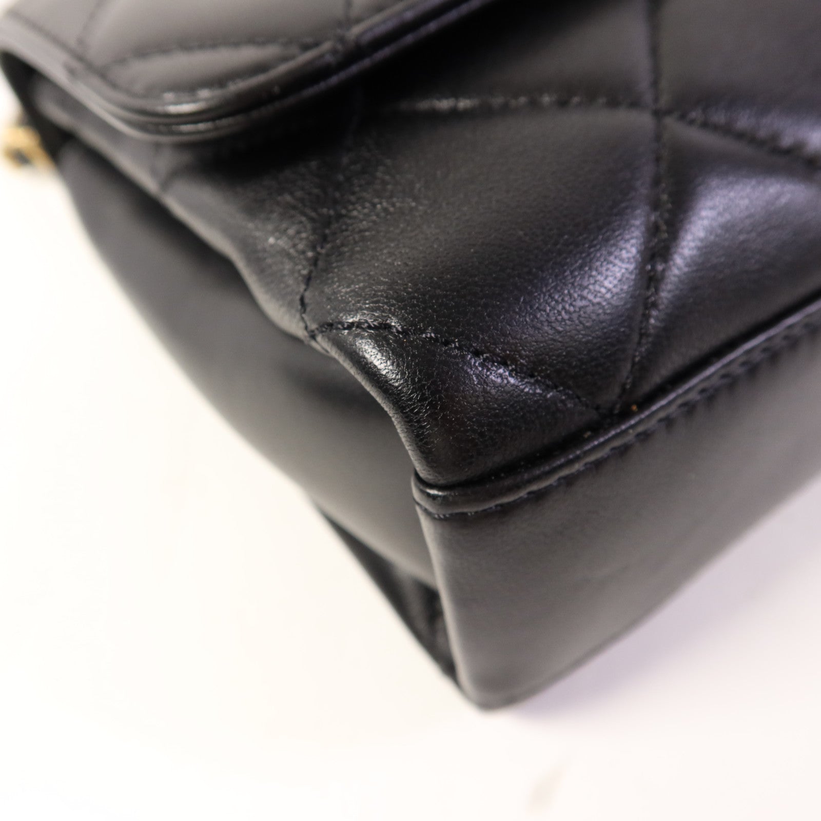 CHANEL 羊皮皮革2 Way Shoulder Bag金扣手挽肩背兩用袋