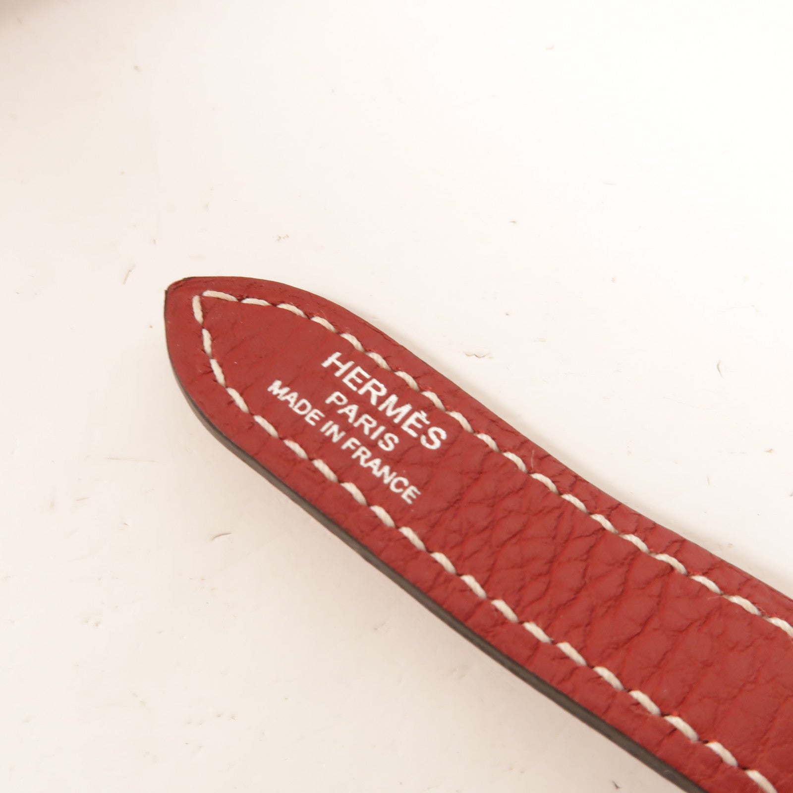 HERMES Clemence皮革Halzan 31手挽肩背兩用袋Rouge Grenat