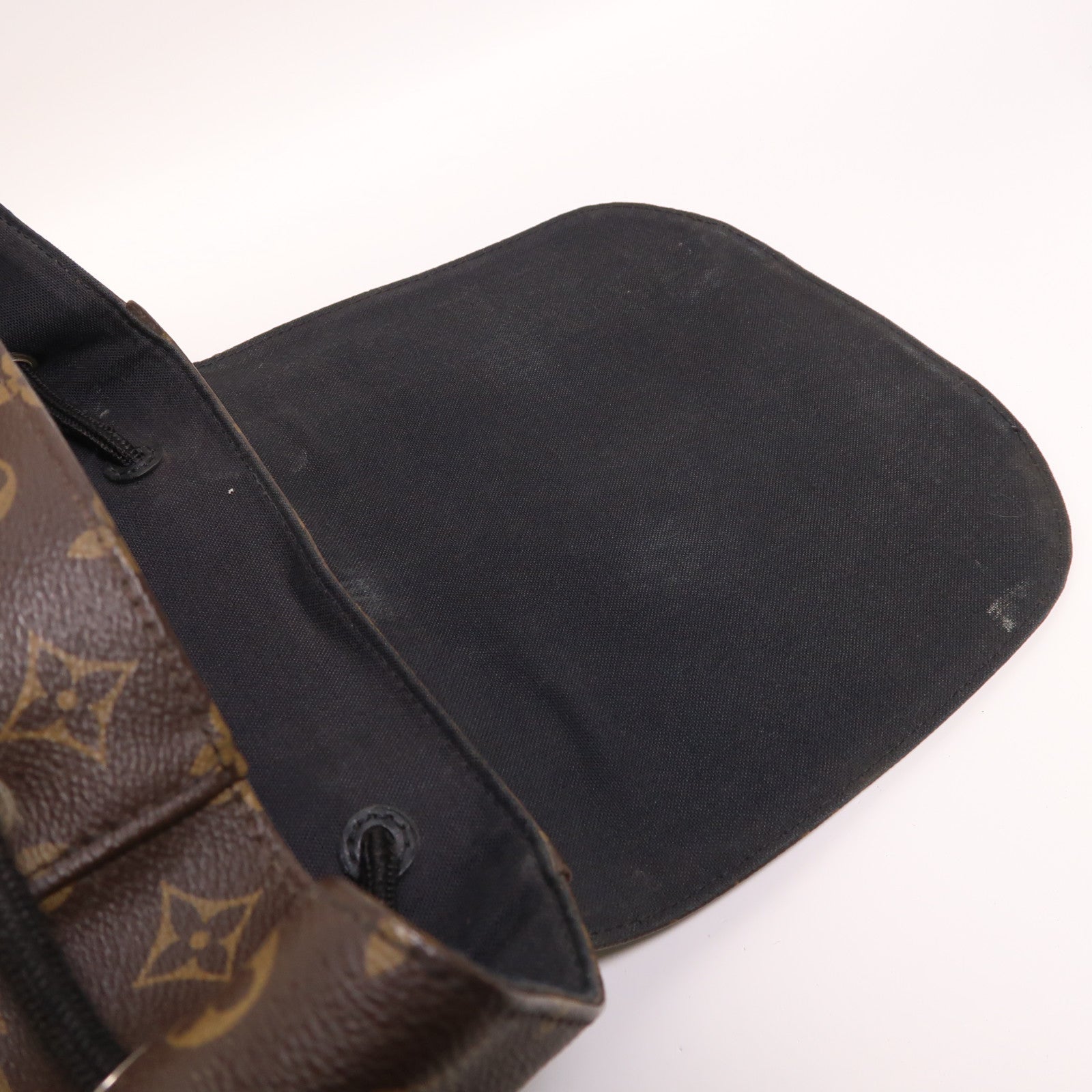 LOUIS VUITTON Monogram Macassar Christopher MM銀扣背包