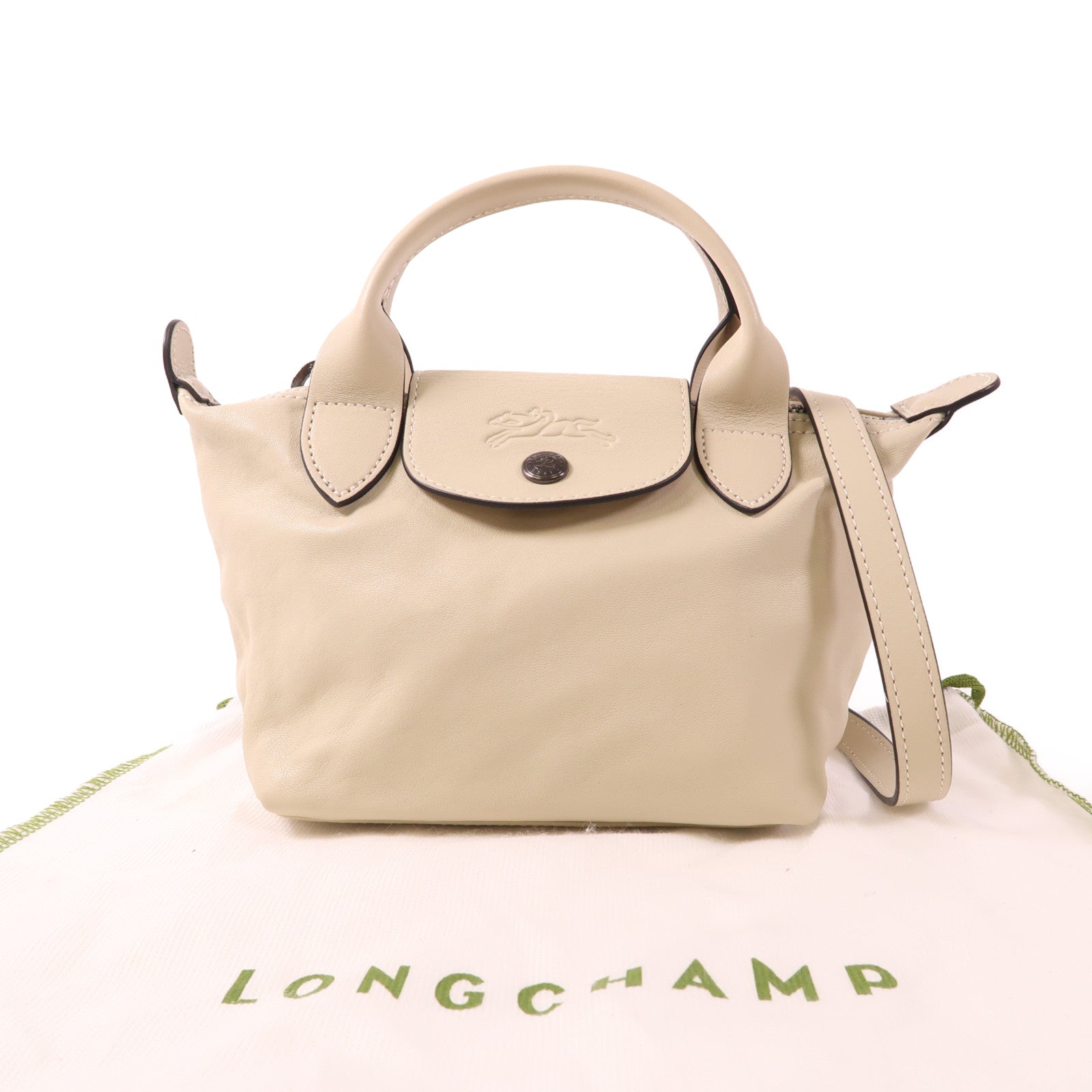 Longchamp 牛皮皮革Shoulder Bag手挽肩背兩用袋