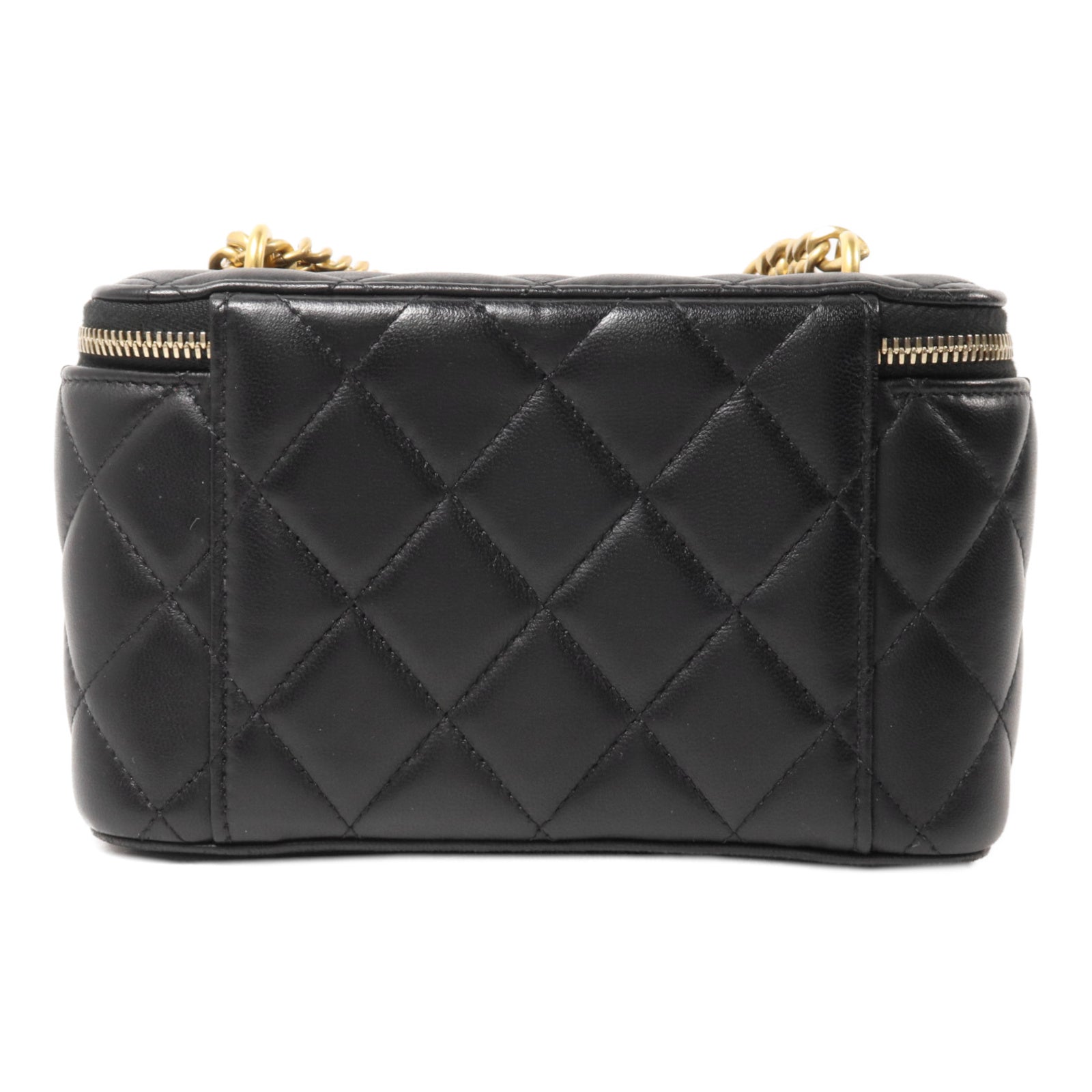 CHANEL 羊皮皮革Vanity Case鏈帶肩背袋
