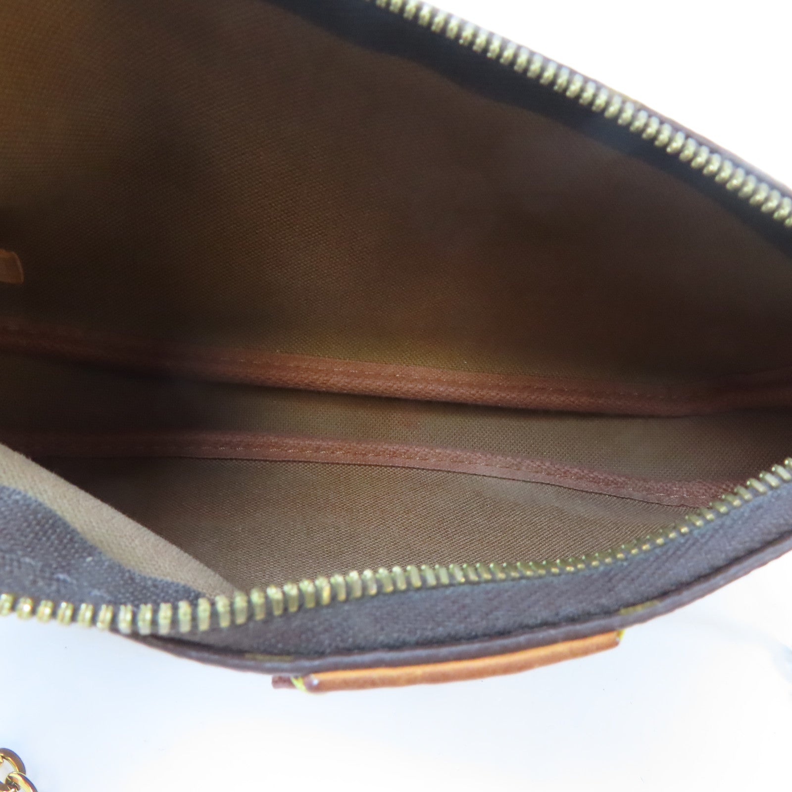 LOUIS VUITTON 【激減優惠】Monogram Multi Pochette Accessoires金扣手挽肩背兩用袋啡色