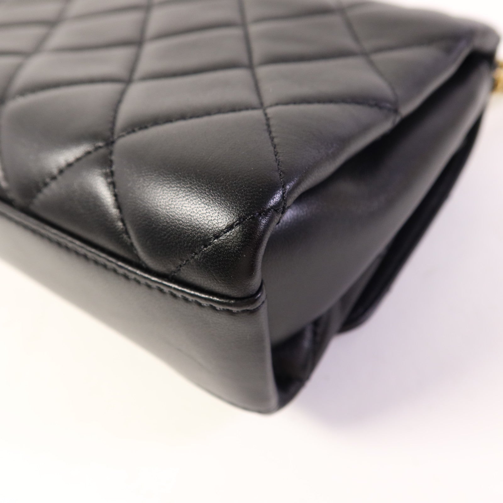 CHANEL 羊皮皮革2 Way Shoulder Bag金扣手挽肩背兩用袋