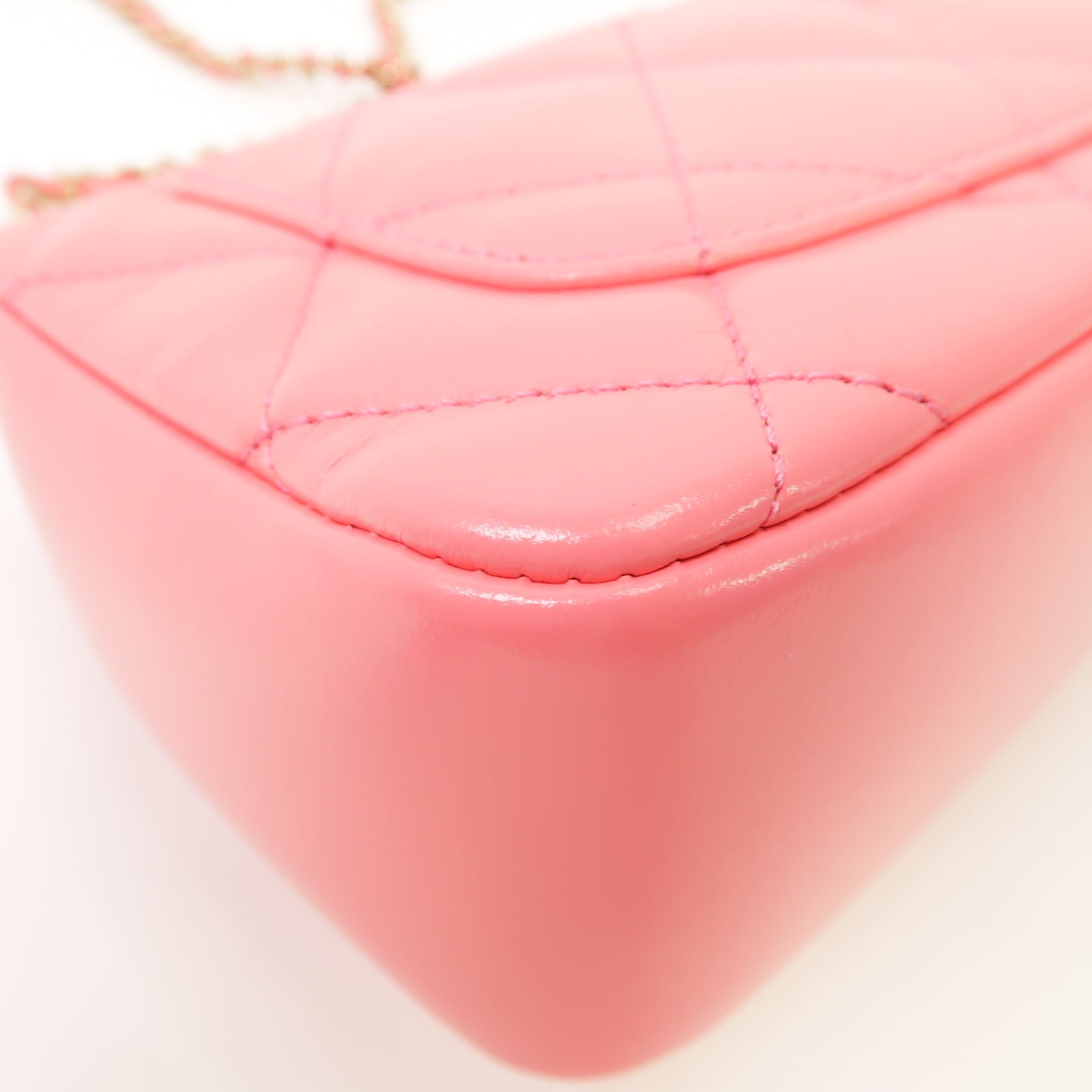 CHANEL 【激減優惠】菱格牛皮皮革Cruise 2 Way Chain Shoulder Bag金扣手挽肩背兩用袋粉紅色