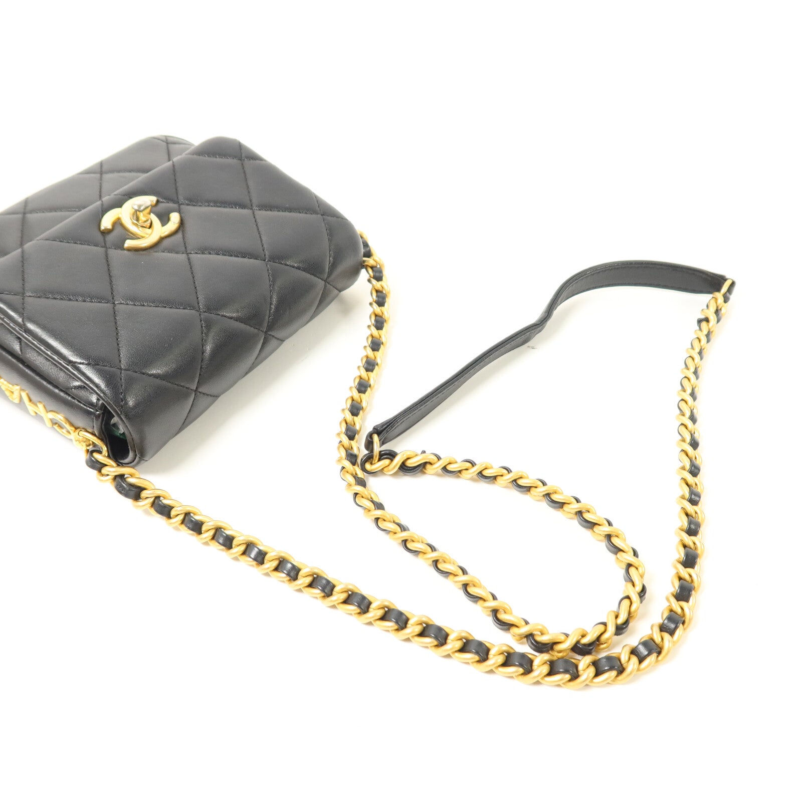 CHANEL 羊皮皮革Chain Shoulder鏈帶肩背袋