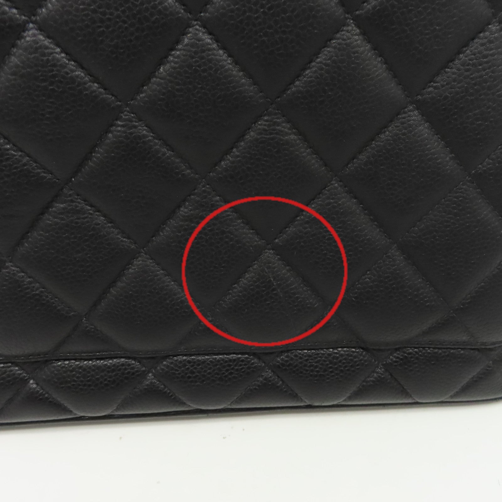 CHANEL 【激減優惠】菱格牛皮皮革Vintage Handbag金扣手挽袋黑色
