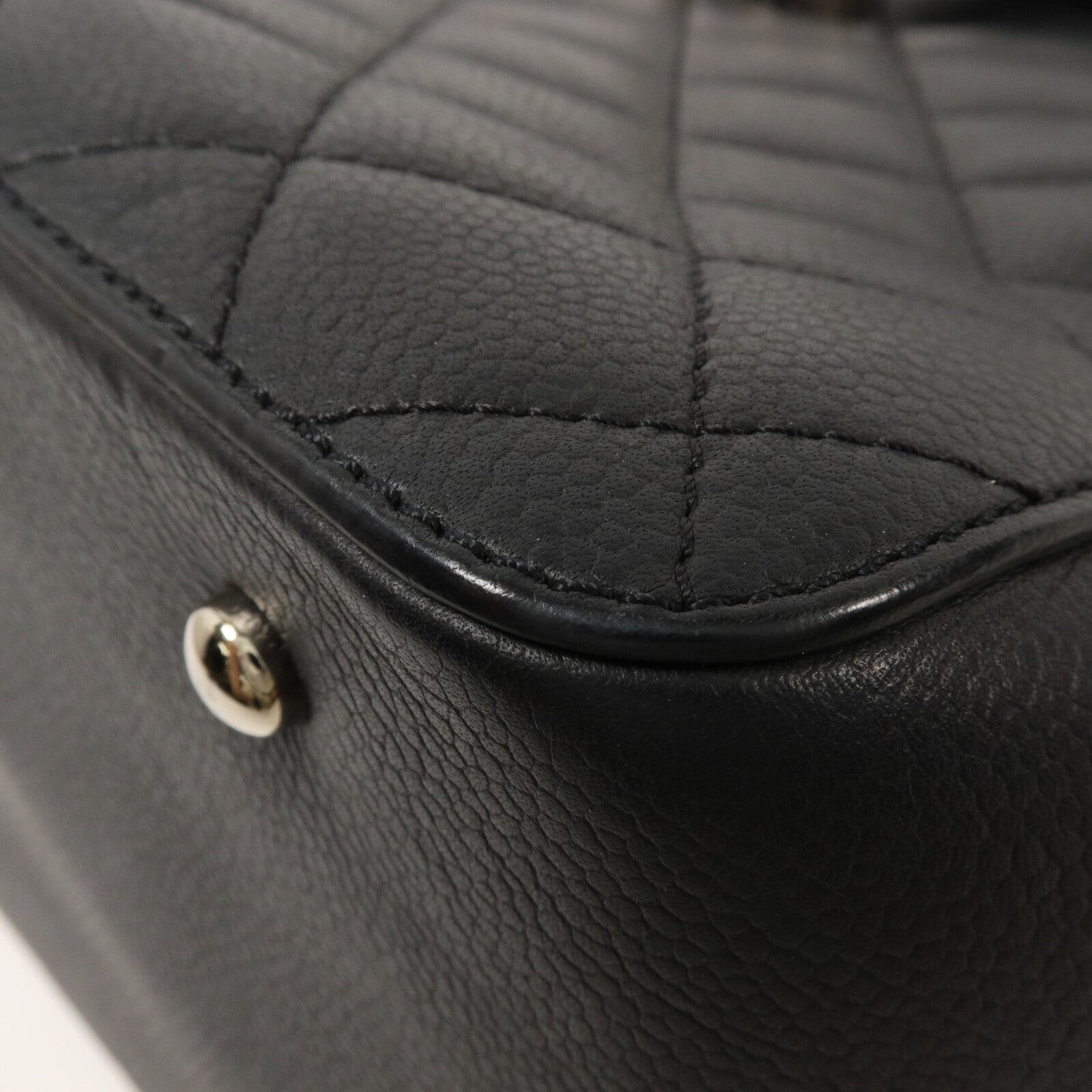 CHANEL 牛皮皮革CC Logo Shopping Bag鏈帶手挽肩背兩用袋