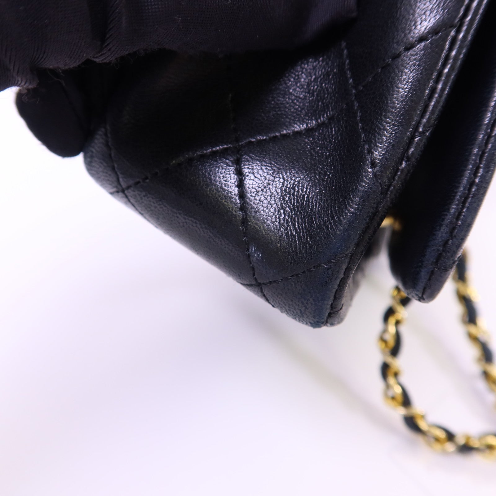 CHANEL 牛皮皮革Chain Shoulder Bag金扣鏈帶肩背袋