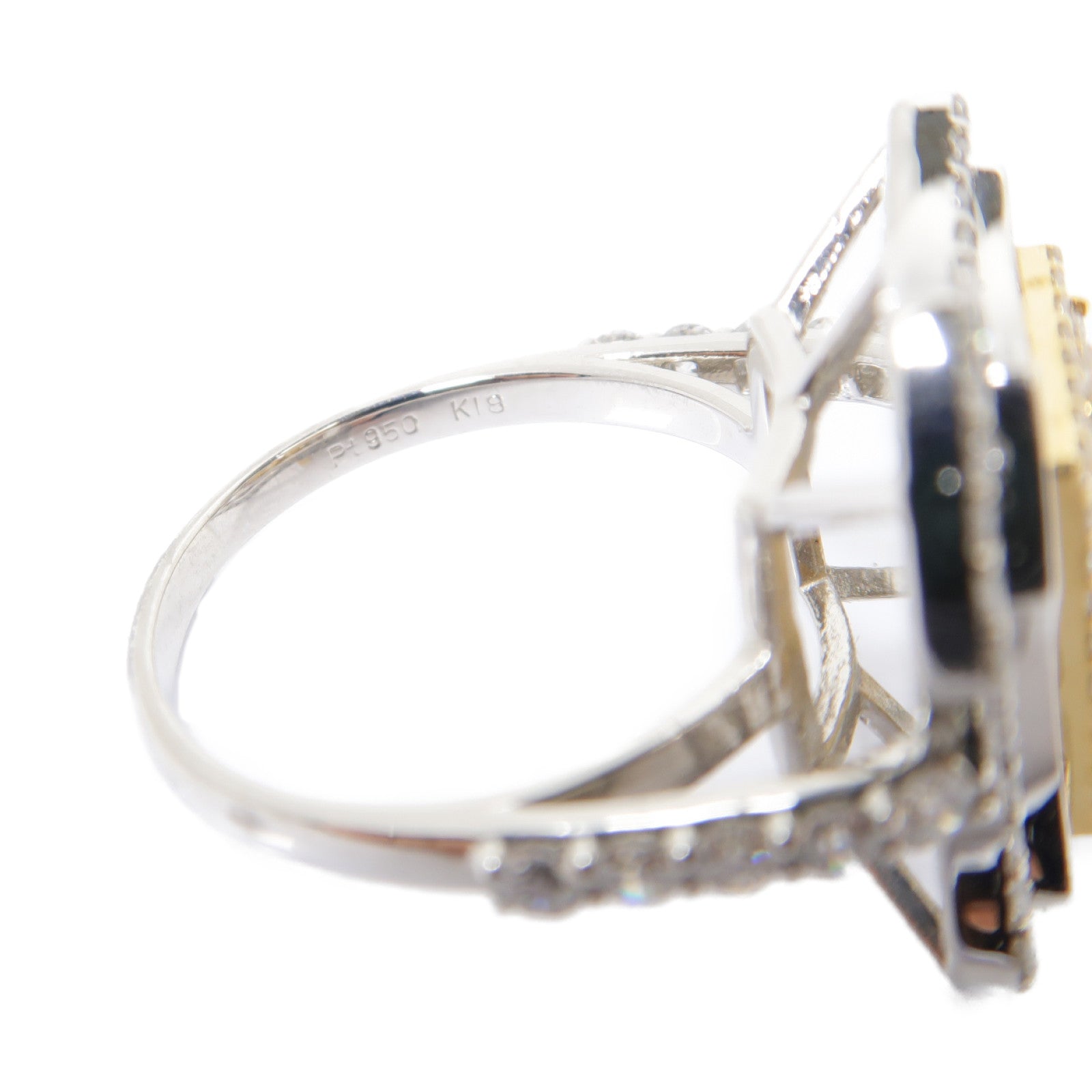 JEWELRY PT950鉑金/18K黃金Diamond Ring 2.00ct鑚石戒指US#6.5