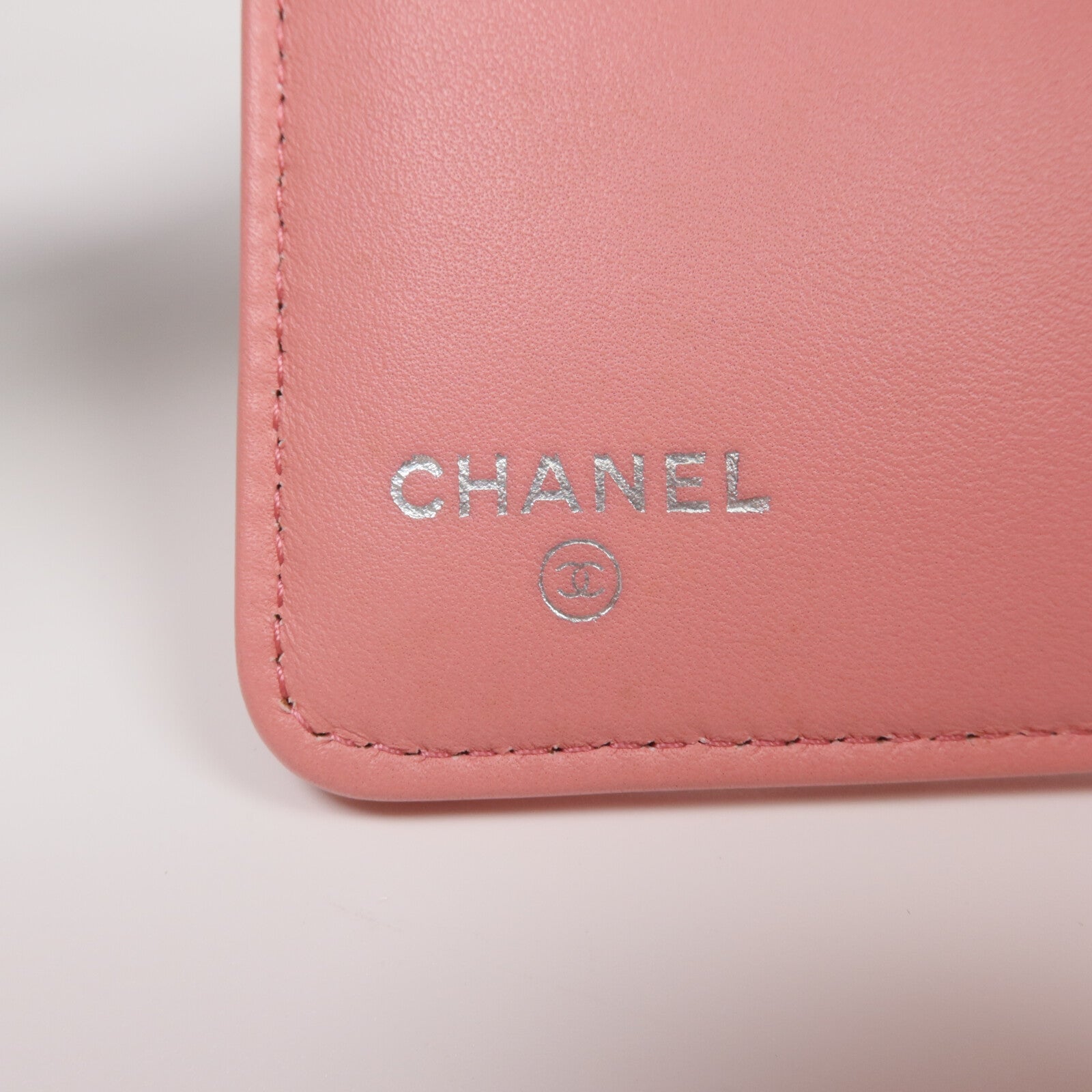 CHANEL 羊皮皮革Long Wallet銀扣長錢包