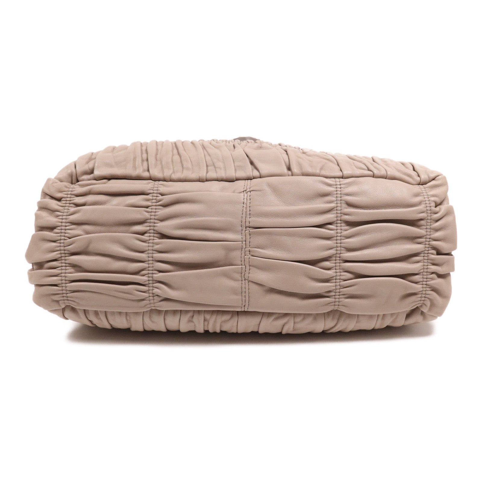 PRADA 牛皮皮革Shoulder Bag銀扣鏈帶肩背袋