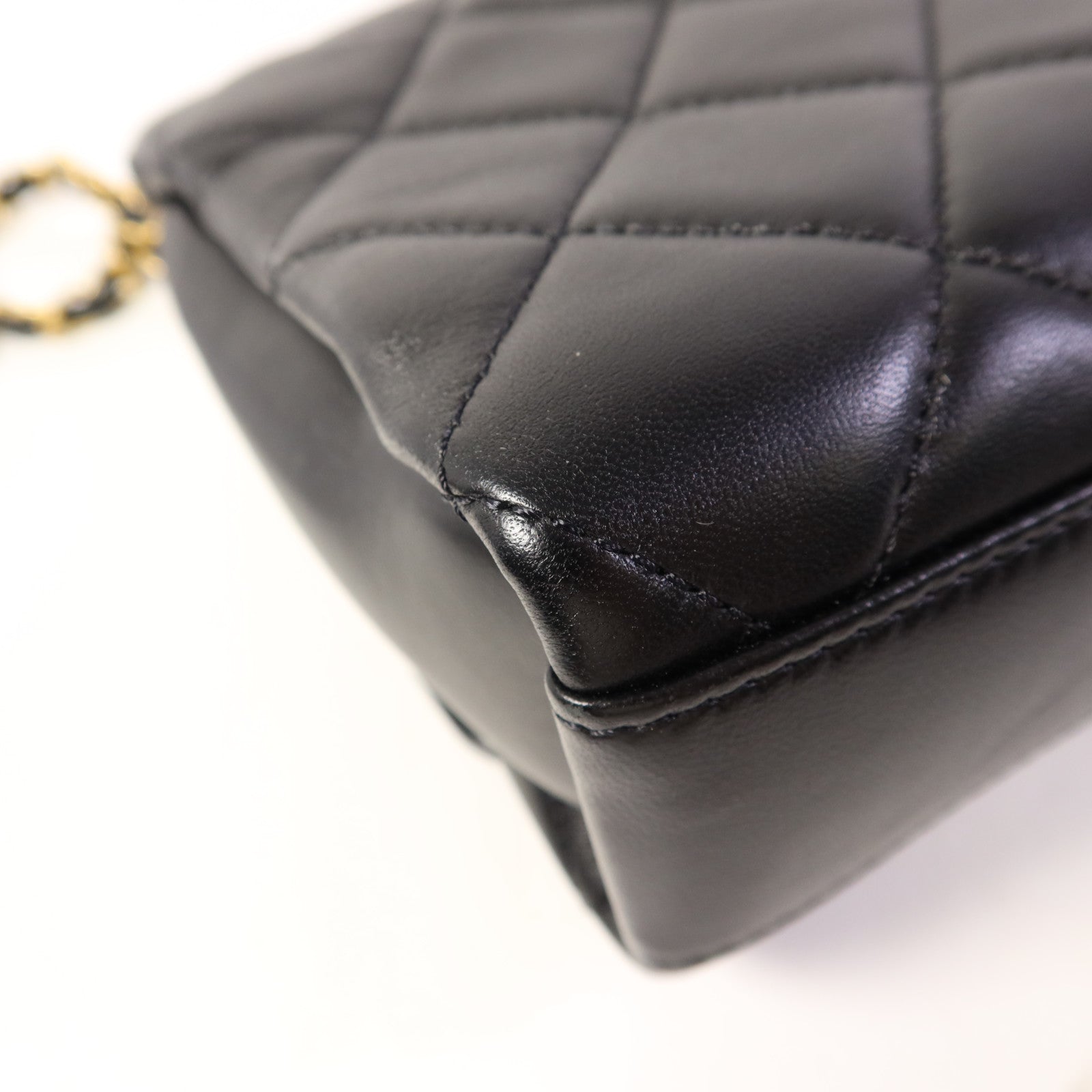 CHANEL 羊皮皮革2 Way Shoulder Bag金扣手挽肩背兩用袋
